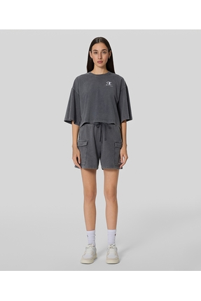Champion Icons Plush Wash Cargo Short Kadın  Gri  Şort - 118024-VS517