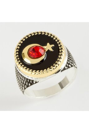 Genel Markalar Ay Yıldız Metal Erkek Yüzük
