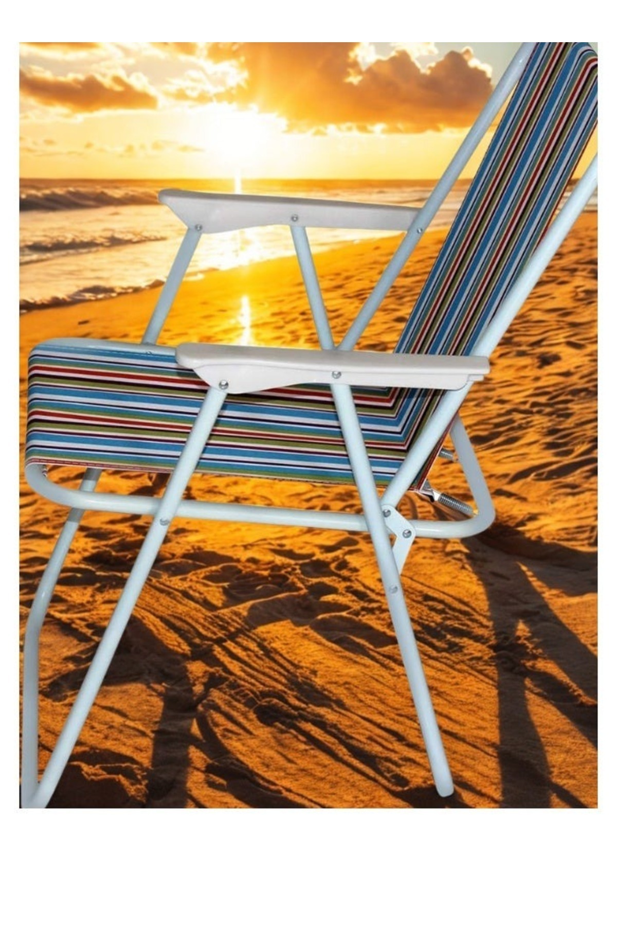 طقم كراسي تخييم قابلة للطي يتكون من كرسيان مصنوع من قماش أكسفورد وبقوائم معدنية – 45×45×80سم