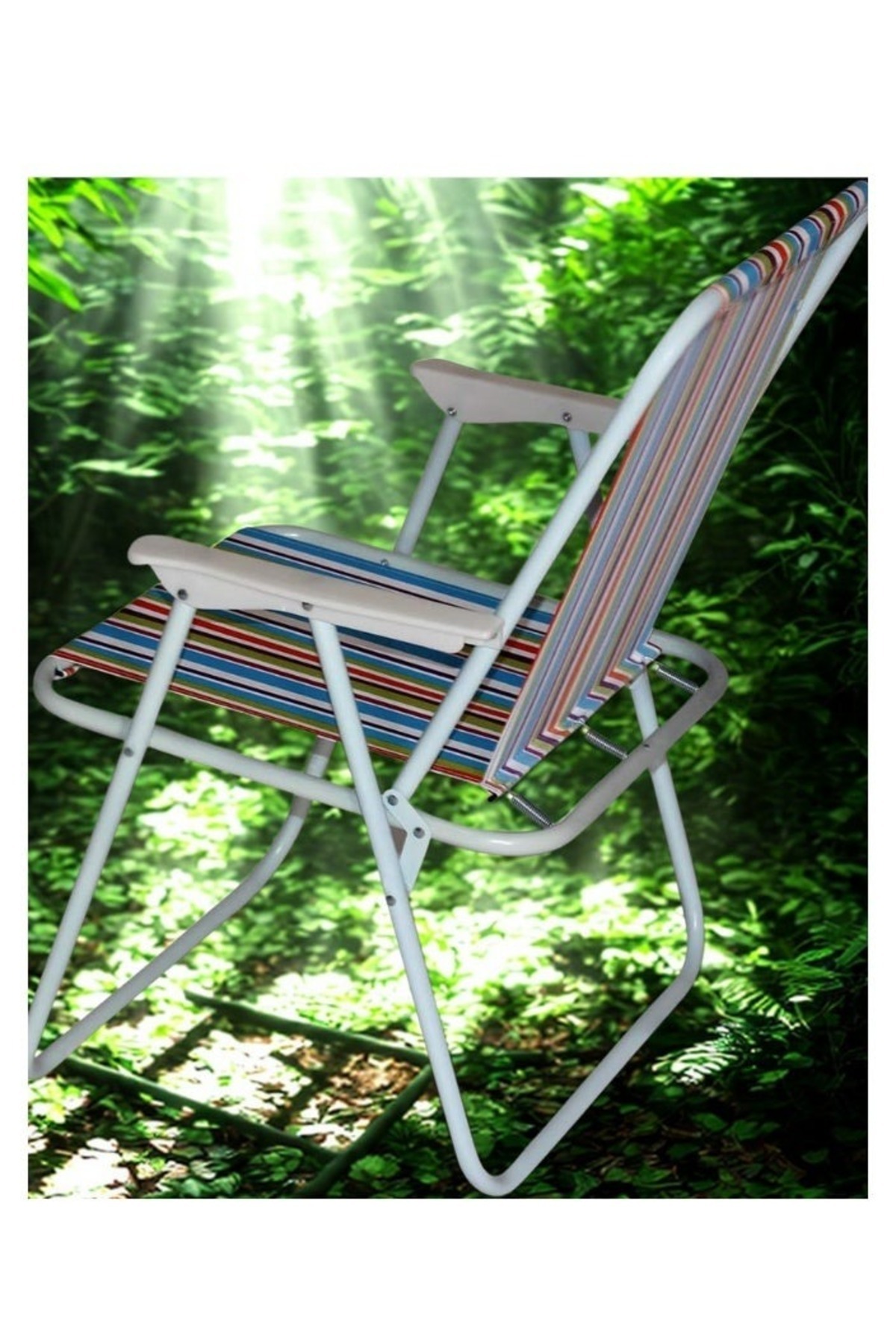 طقم كراسي تخييم قابلة للطي يتكون من كرسيان مصنوع من قماش أكسفورد وبقوائم معدنية – 45×45×80سم