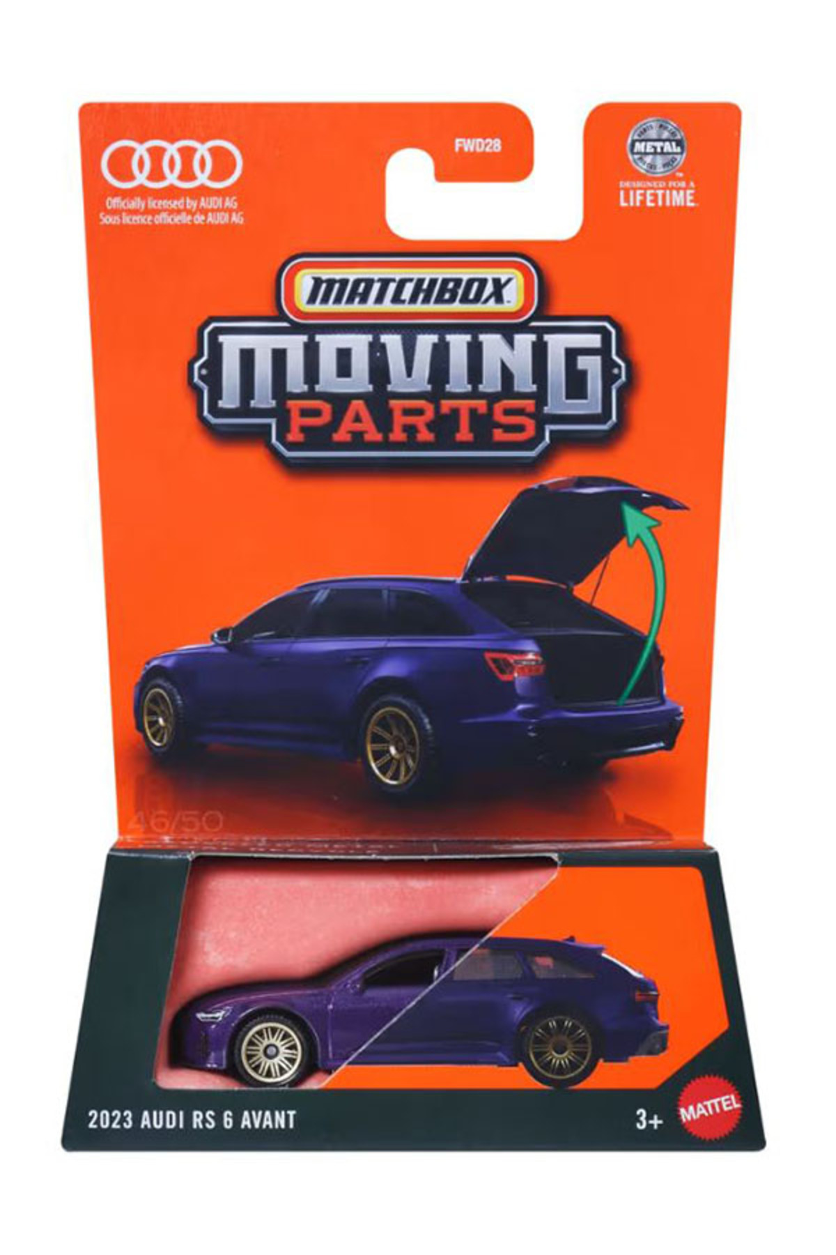 HOT WHEELS Matchbox Moving Parts - 2023 Audi RS 6 Avant - Mor (1