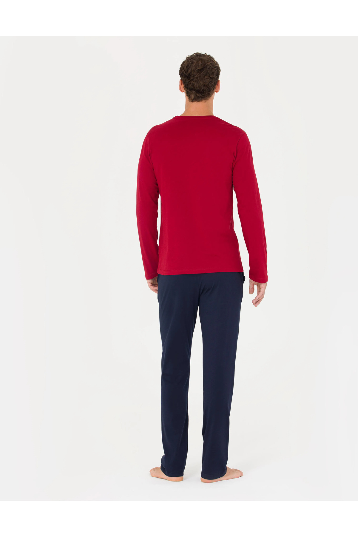 ست پیژامه و لباس خواب مردانه طرح دار فاق نرمال آستین بلند | پیر کاردین Pierre Cardin 432643763452 - تصویر 4