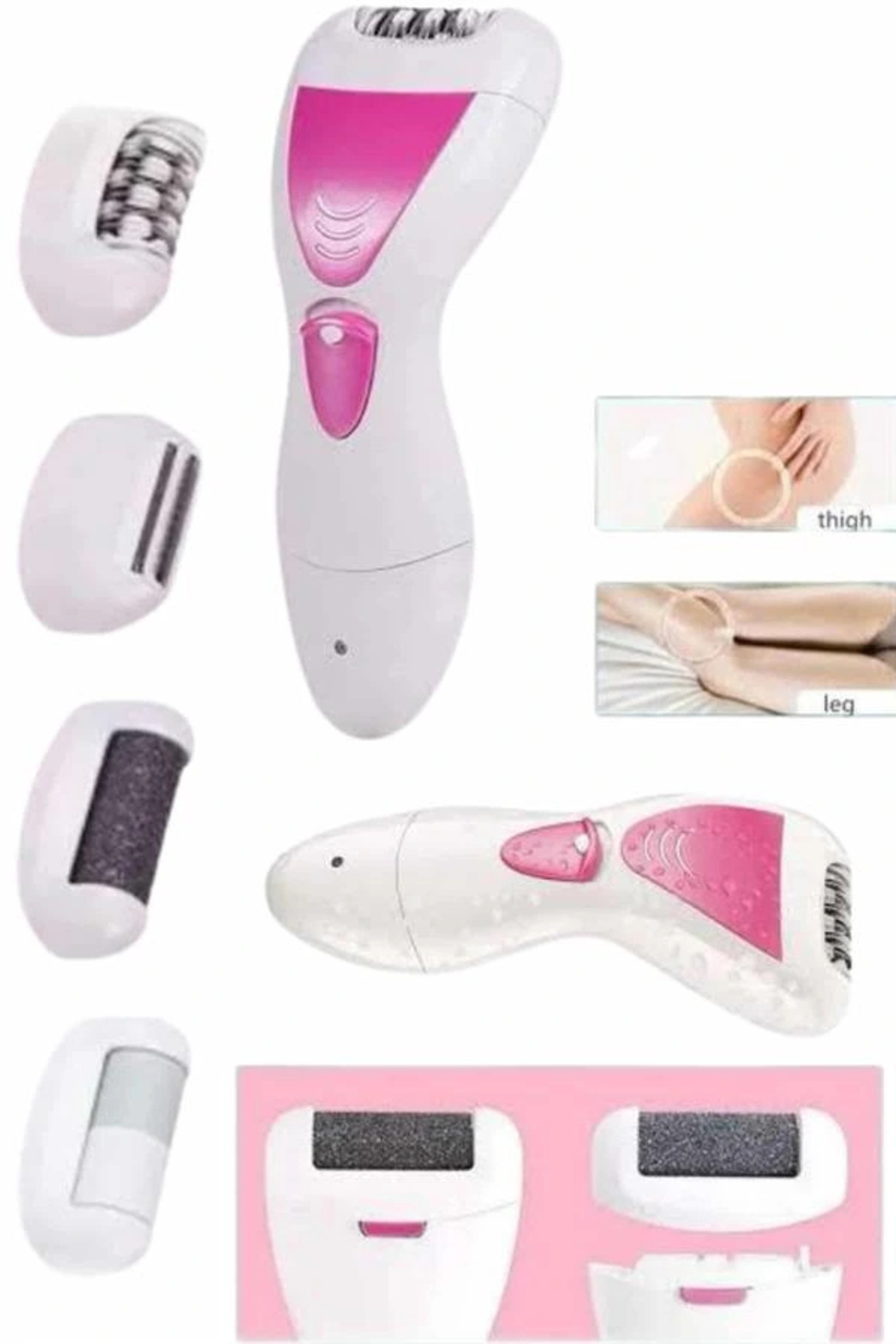 shopwave 4 Başlıklı Bakım Cihazı Epilatör Tüy Alma Makinesi Topuk Törpüsü