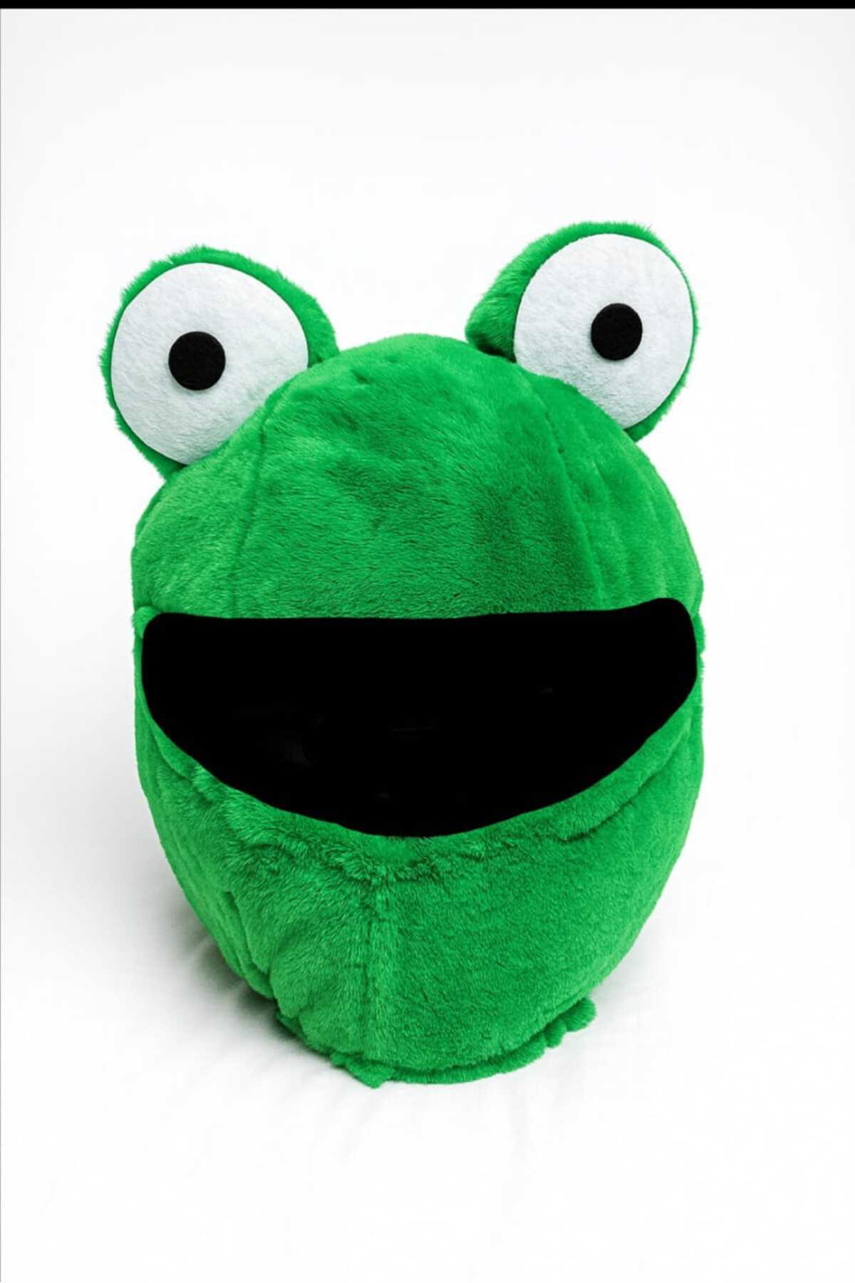 Beta Kask Kılıfı Kurbağa Kask Süsü Kask Aksesuarları Hayvan Kurbağa Peluş Kask Kılıfı