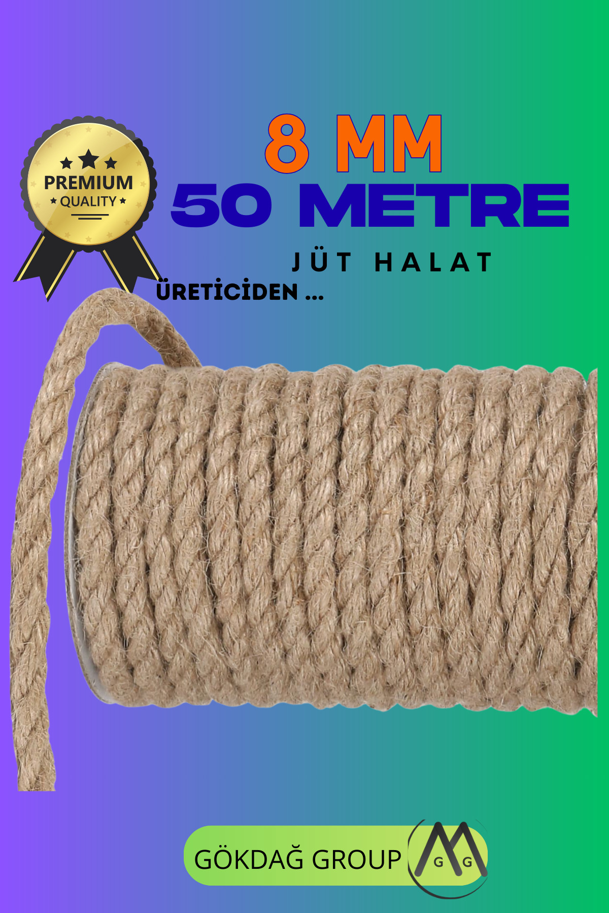 8 MM 50 Meters Jute Rope Decorative Wire Mesh Rope Urgan Ornament