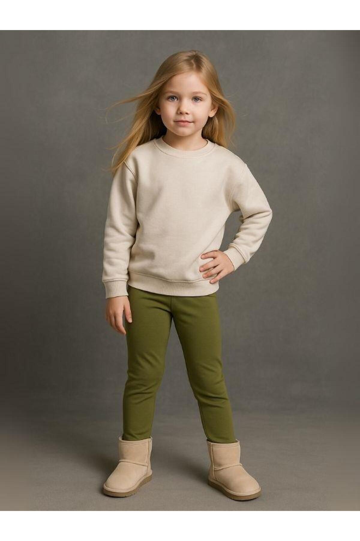 Zekids Kız Bebek Pamuklu Yüksek Bel Tayt fotoğrafı 4 (önizleme)