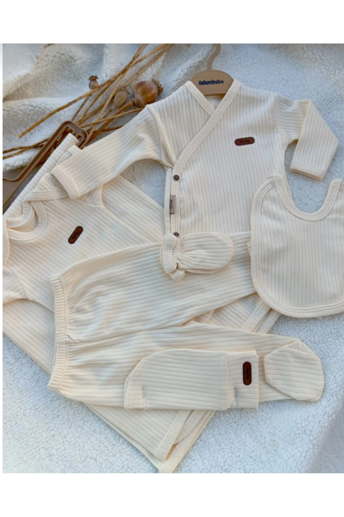 BabyWings Hastane Çıkışı 7'li Set Unisex Raporlu İnterlok fotoğrafı 2 (önizleme)