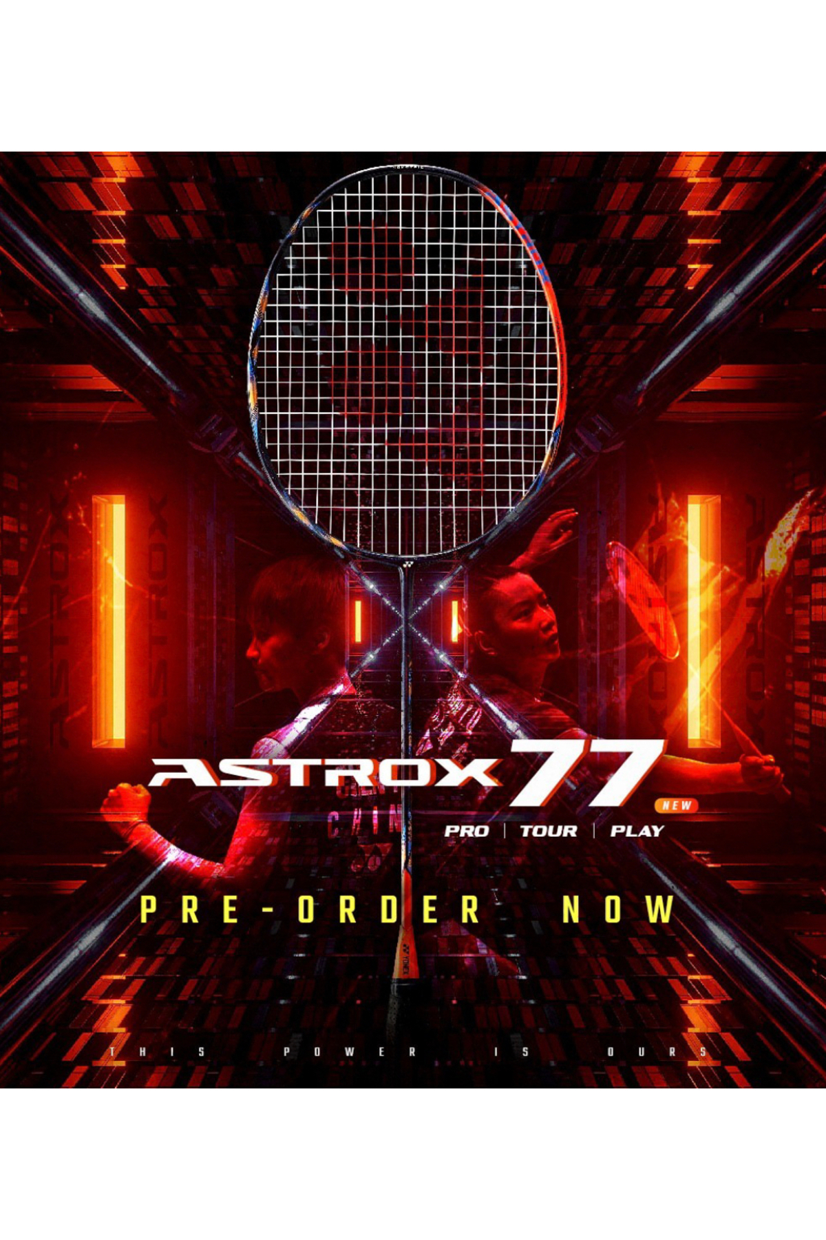 Yonex Astrox 77 Pro (83g / 4Ug5) Badminton Raketi - Turuncu
