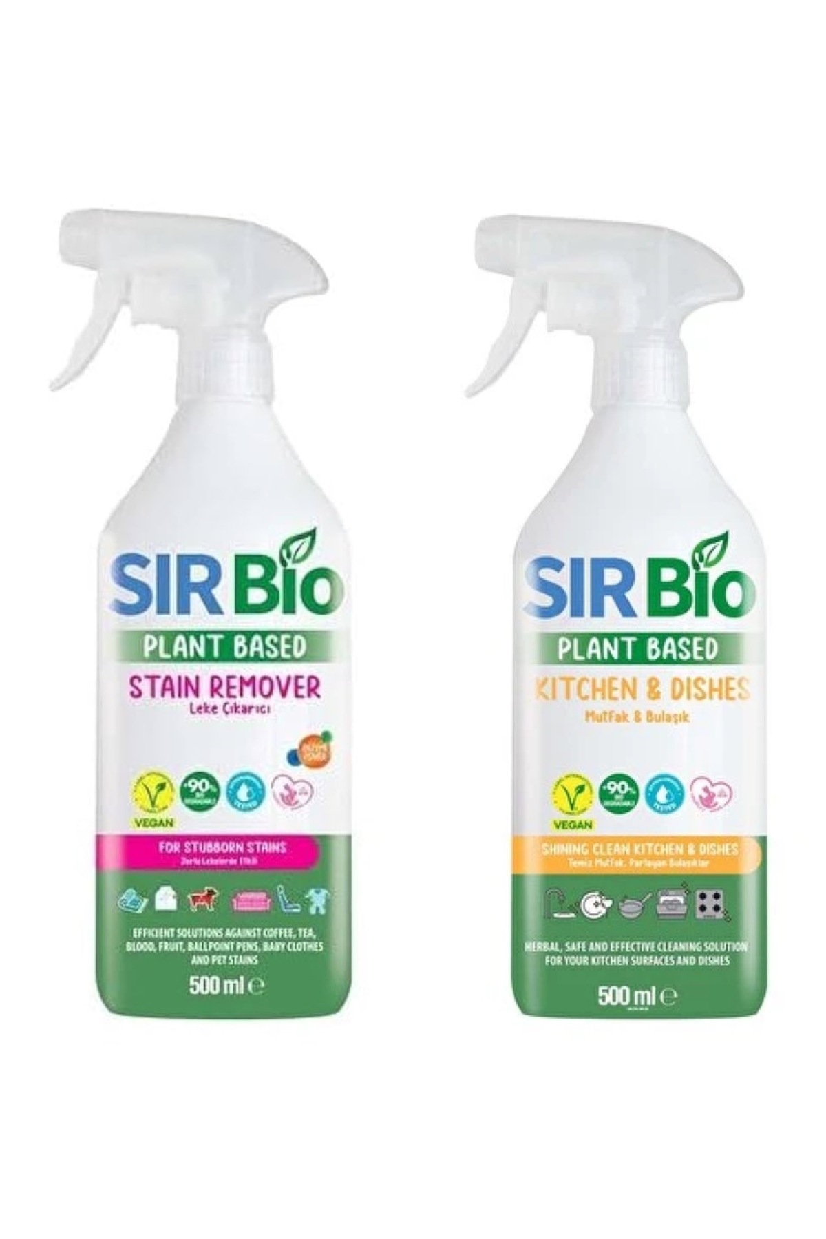 SIR Bio Bitkisel Özlü Leke Çıkarıcı Ve Mutfak Temizleyici 2’Li Set
