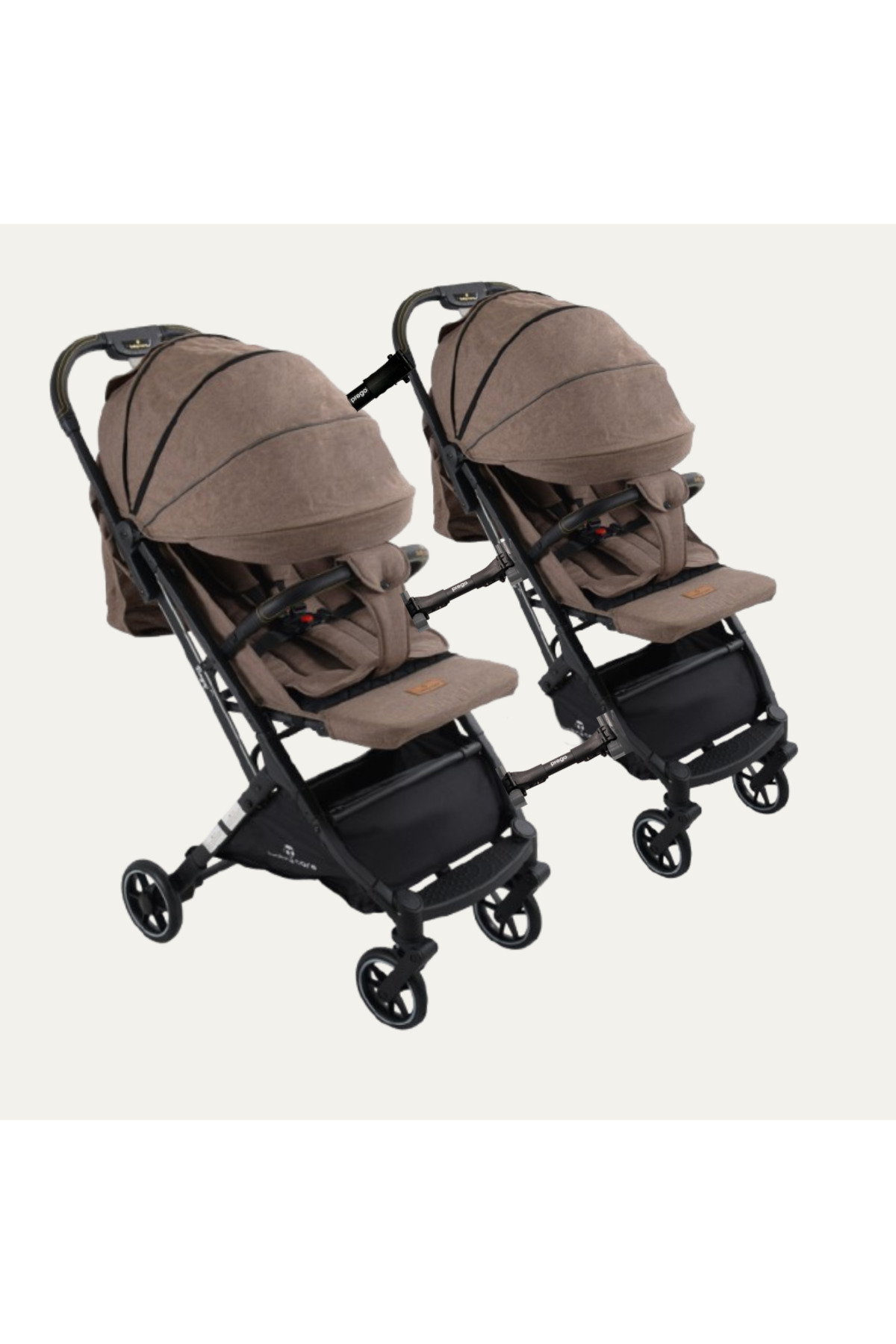 TURHAN BEBE Yan Yana Birleştirmeli Kabin Boy İkiz Bebek Arabası Ayak Örtüsü + Yağmurluk +Taşıma Çanatası Hediye fotoğrafı 4 (önizleme)