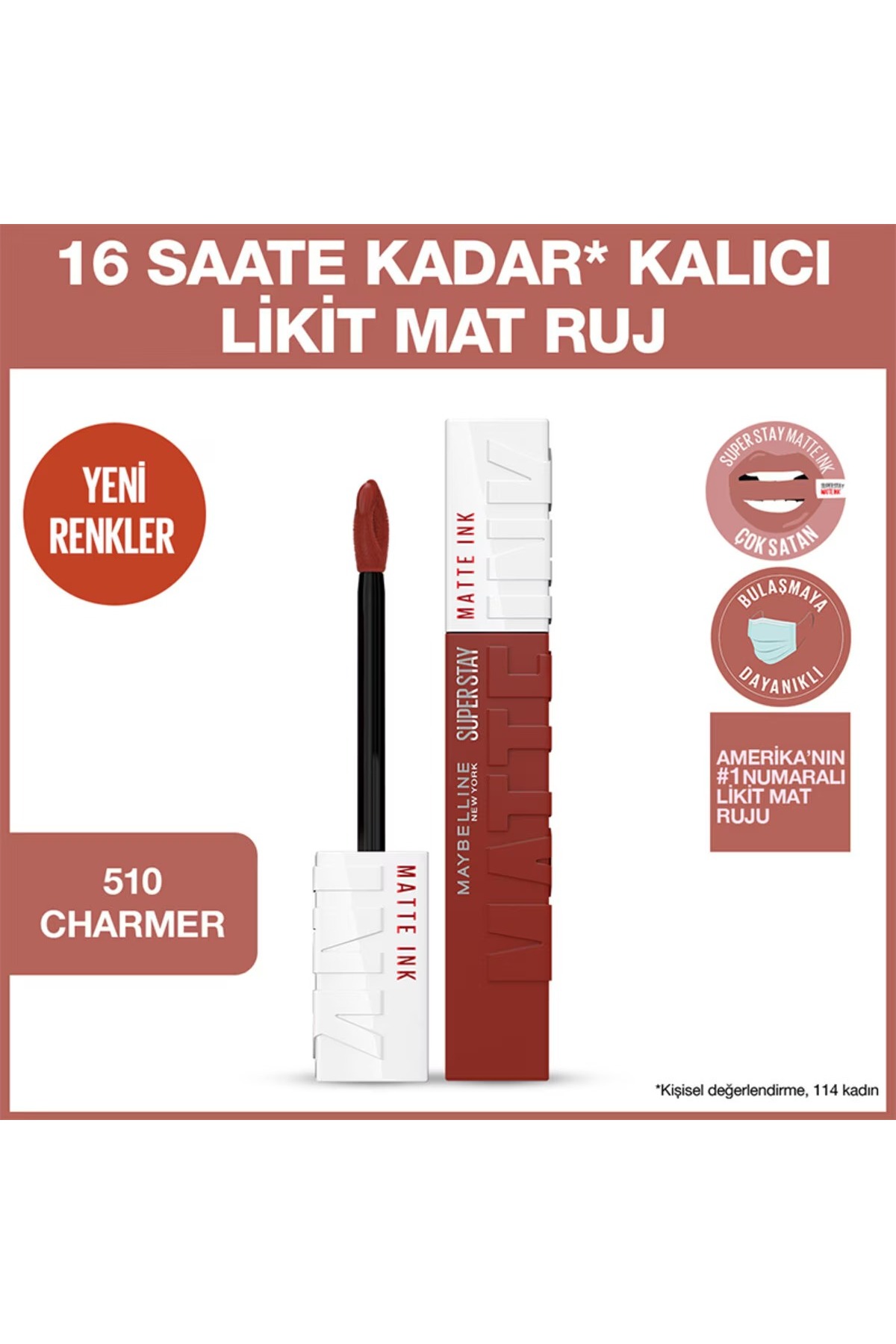 Maybelline New York Super Stay Matte Ink Liquid Matte Lipstick 510 Charmer
