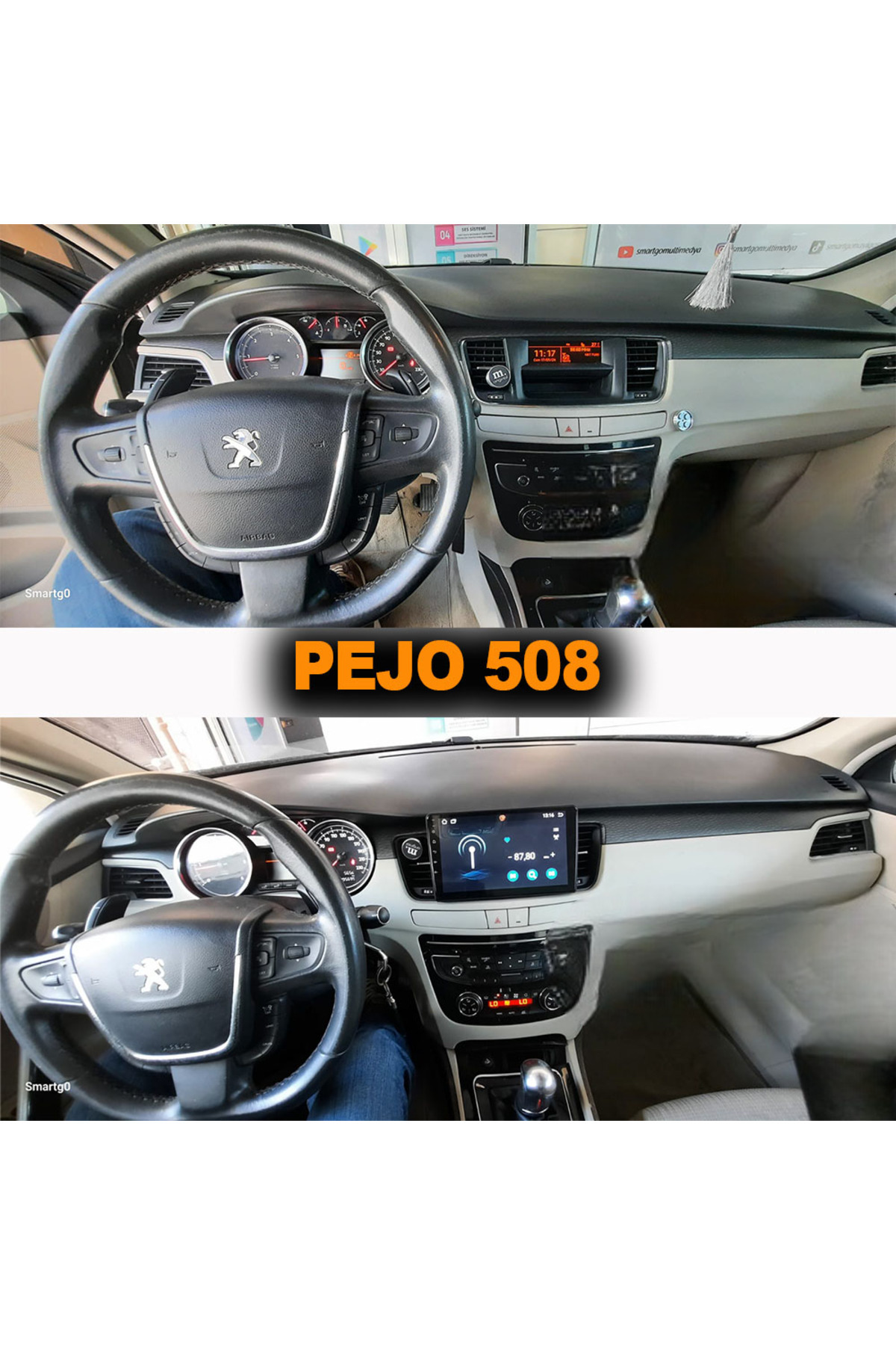 CarSmarT PEUGEOT 508 2011 /2017 9 İNÇ 4-64 PRO MODEL QLED EKRAN