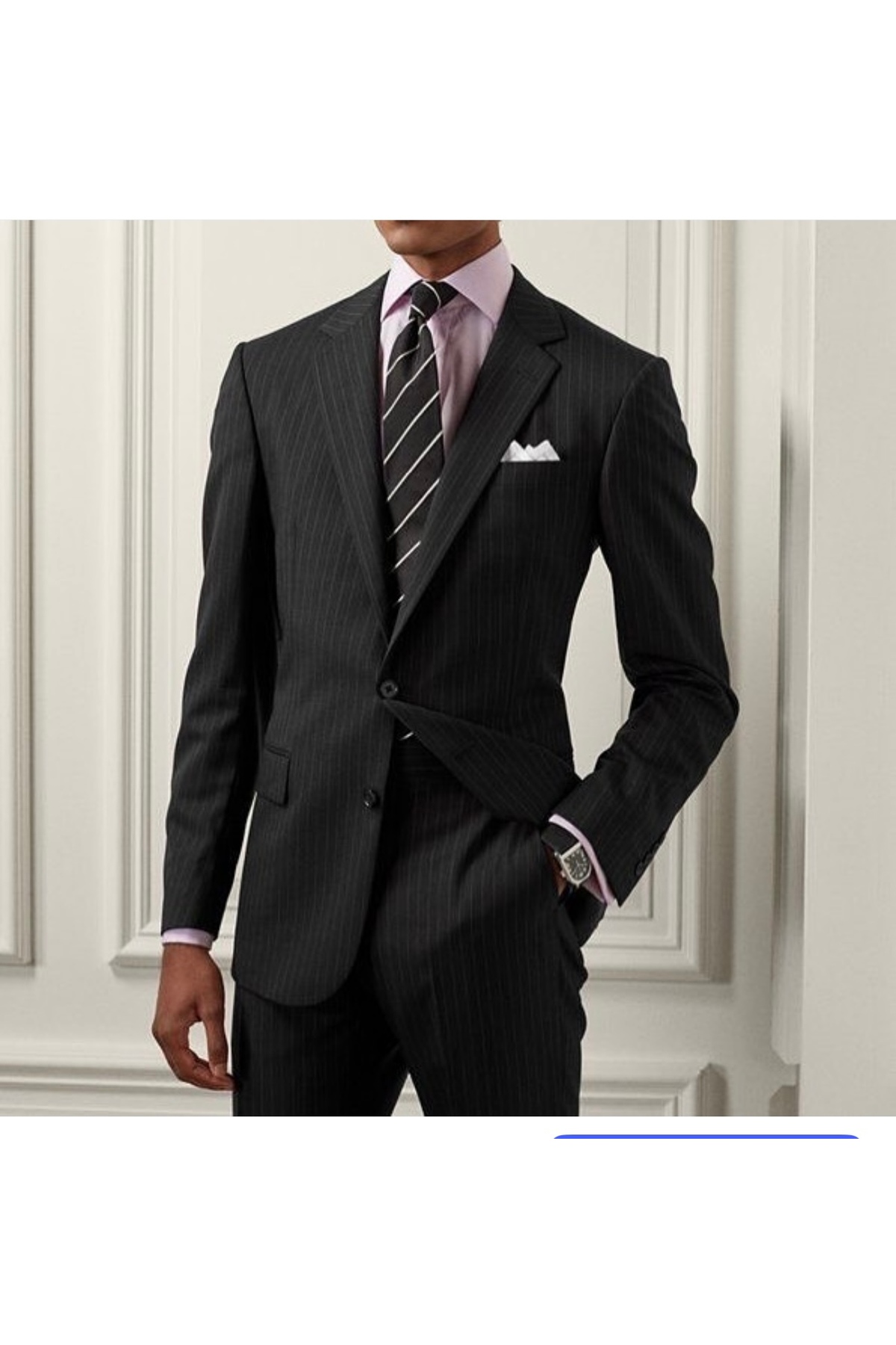 ilayda emir Black Striped Men's Suit