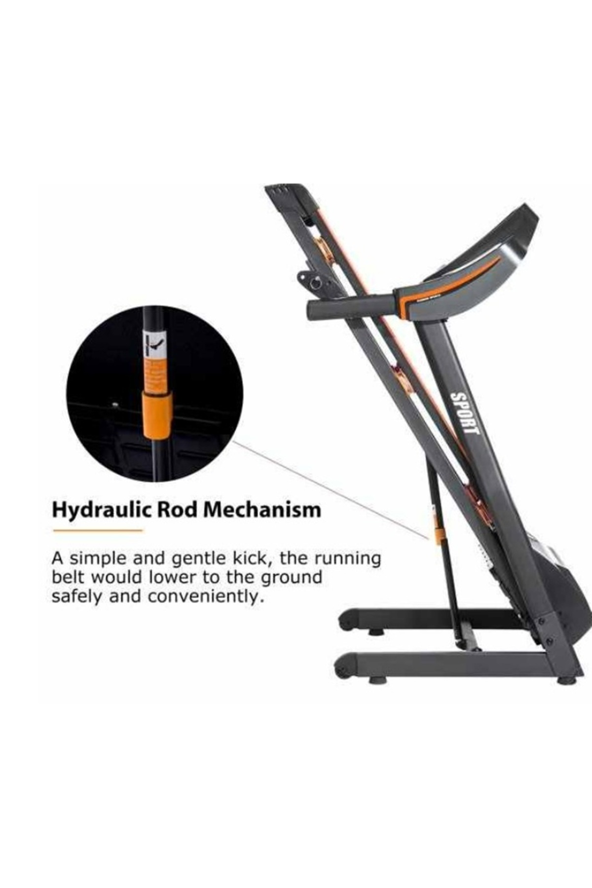 سير كهربائي ممتص للصدمات ومحرك 2 حصان، مساحة جري 42*120 سم,3 مستويات انحدار،يتحمل 120كجم, 5050A