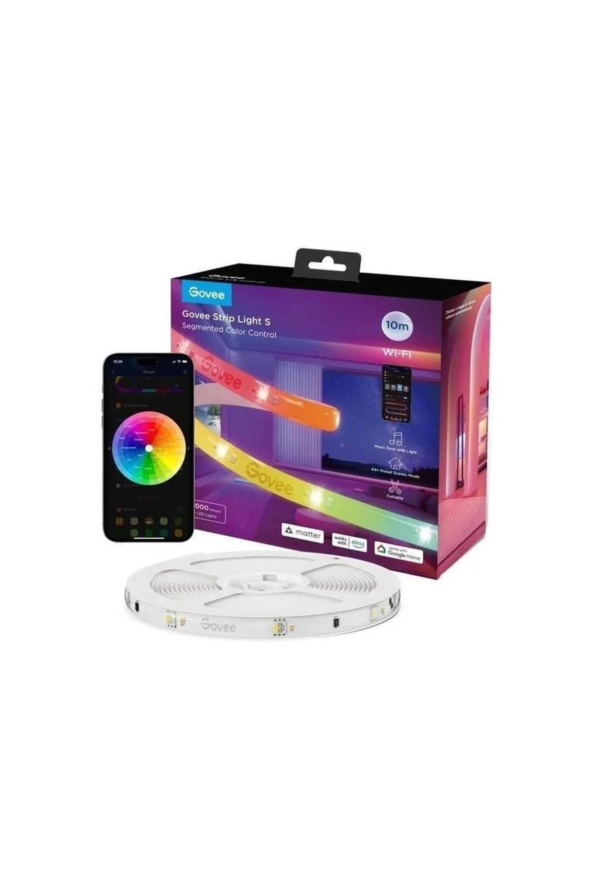Govee RGBICW WiFi+BT Matter Destekli Silikon Kaplamalı Kesilebilir LED Şerit - 10 Metre