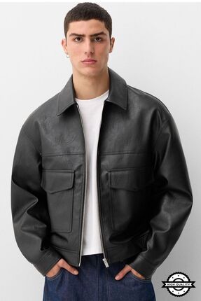 KOCCI Yeni Sezon Oversize Trend Premium Erkek Deri Ceket