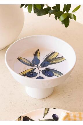 The Mia Olivos Ayaklı Meyvelik 23x14 cm