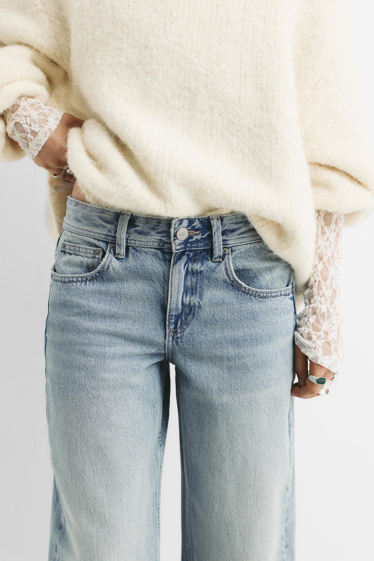 Pull & Bear  Düz kesim düşük bel jean - Görsel 3