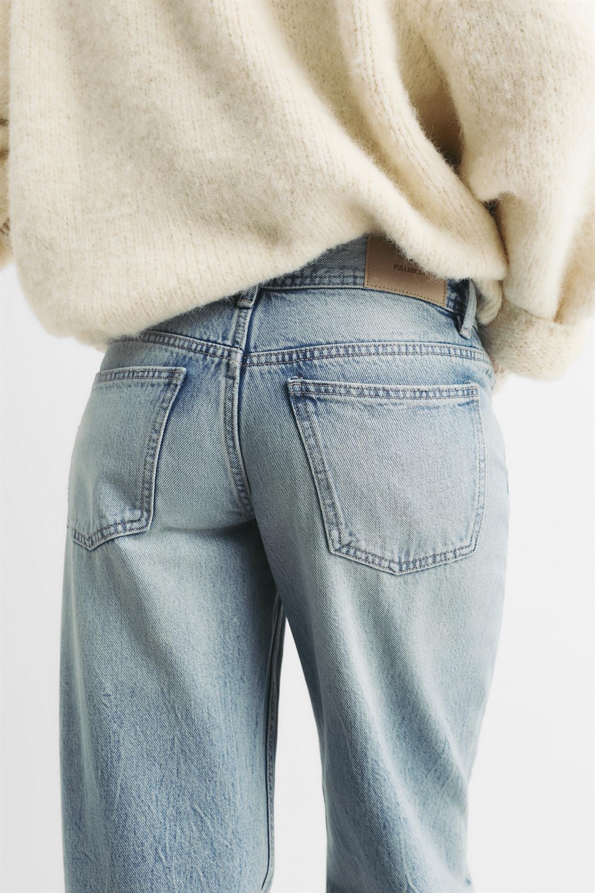 Pull & Bear  Düz kesim düşük bel jean - Görsel 5