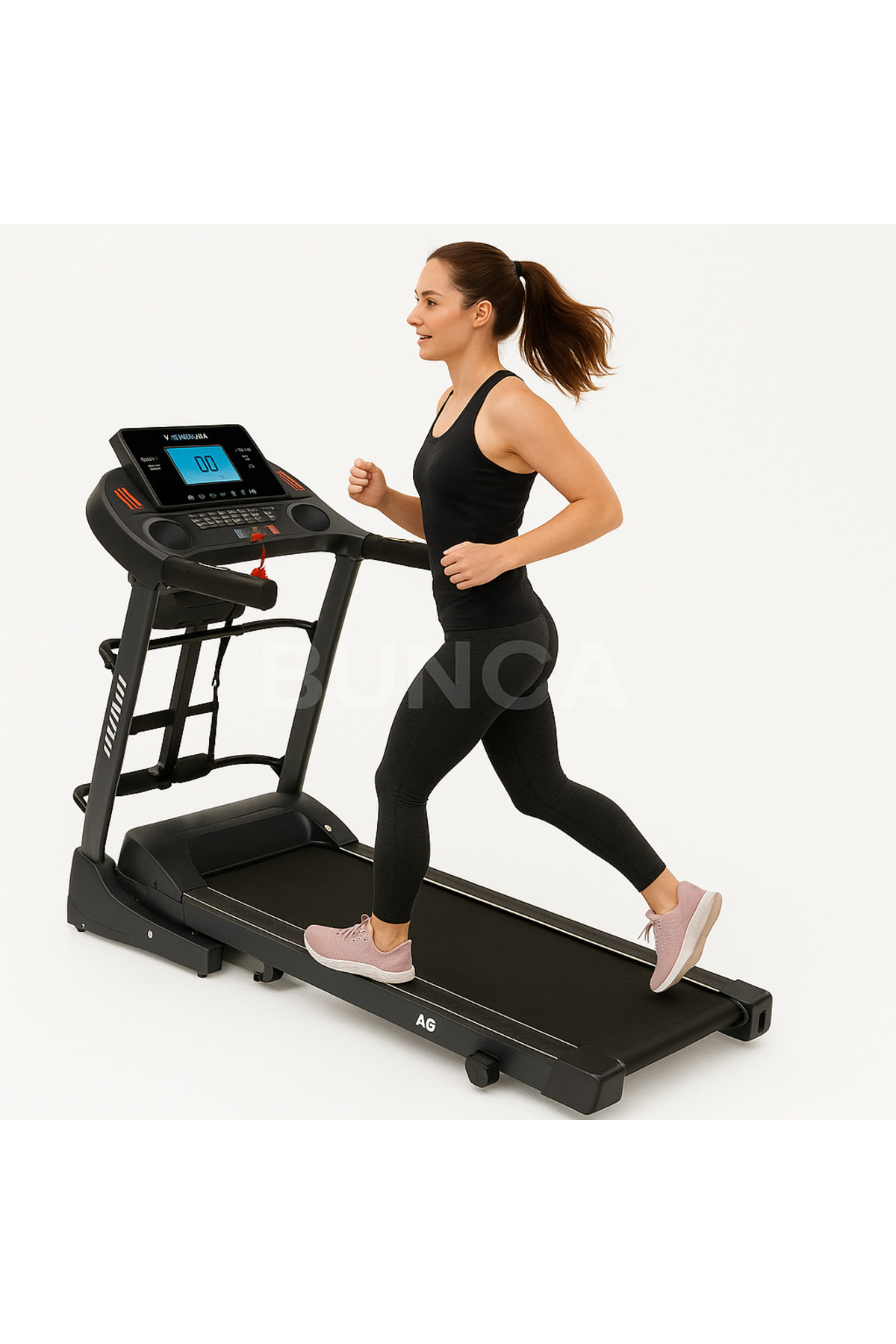 سير كهربائي مع مساج ومحرك 2 حصان، مساحة جري 42*120 سم,3 مستويات انحدار،يتحمل 120كجم,S600-D - S600A