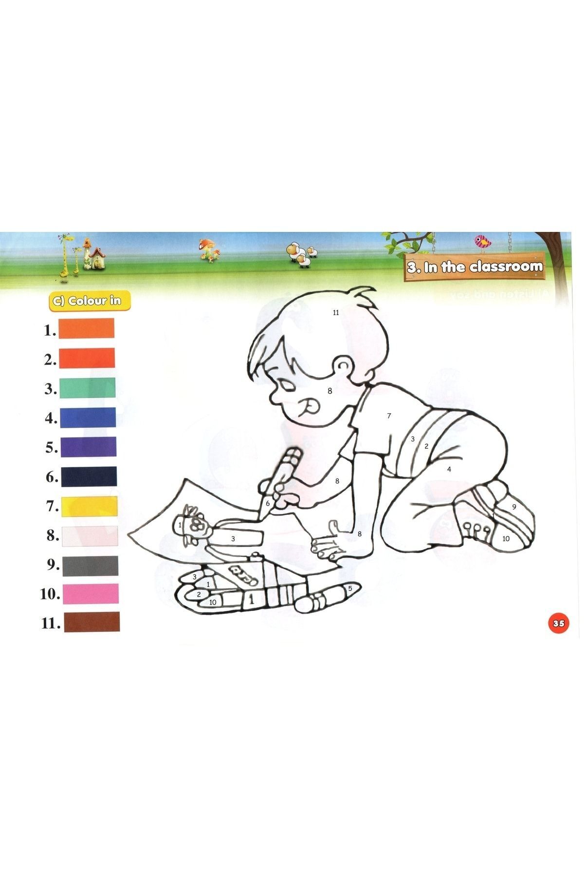 The Kidland Yayınları 3 - 8 Yaş 50 Sayfalık 10 Eğitici Boyama / Etkinlik Kitabı -10 interaktif Ingilizce DVD + 70 Poster fotoğrafı 2 (önizleme)