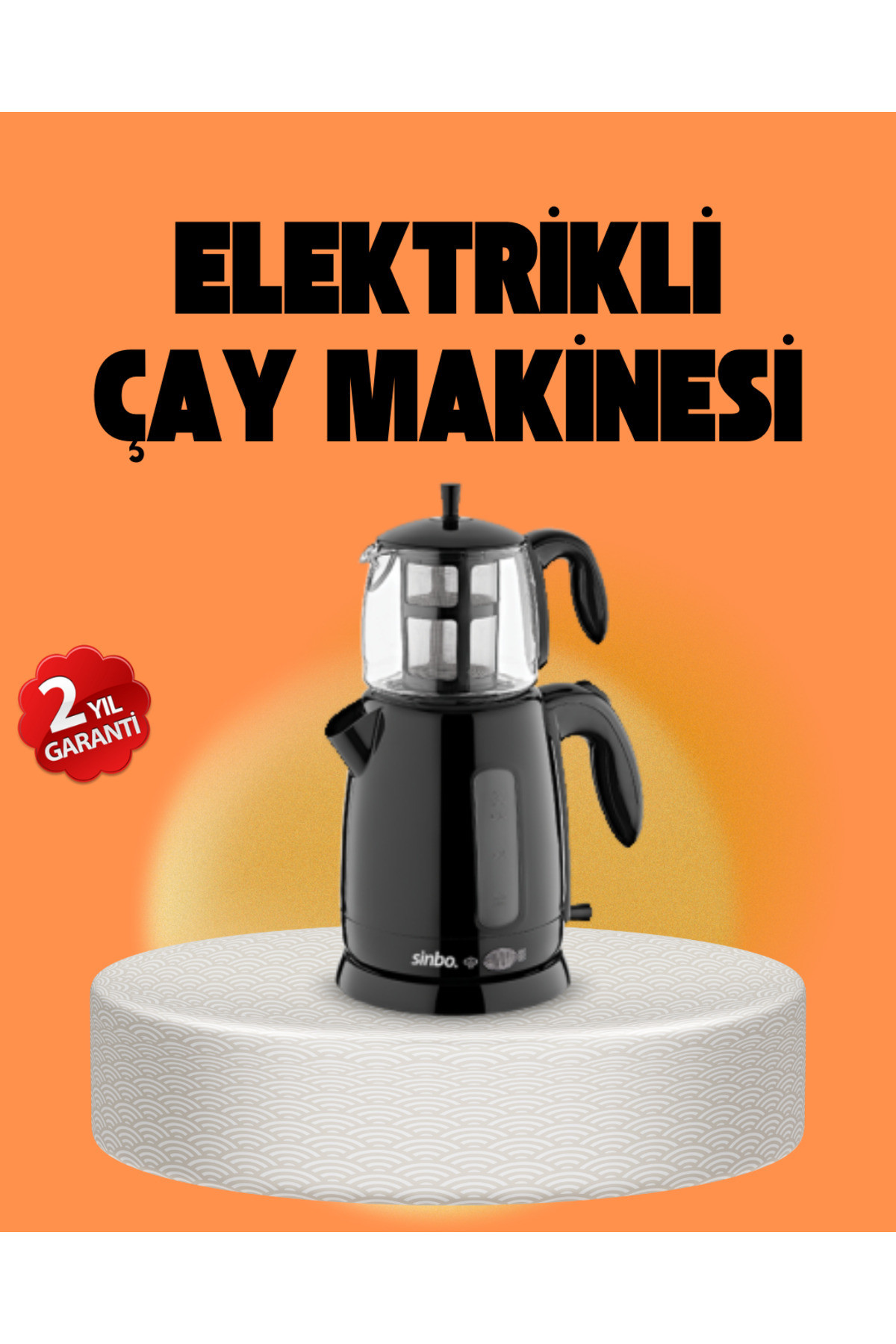 Derin Stok Sinbo STM 5840 Elektrikli Çay Makinesi 1800 Watt 1,7 Litre