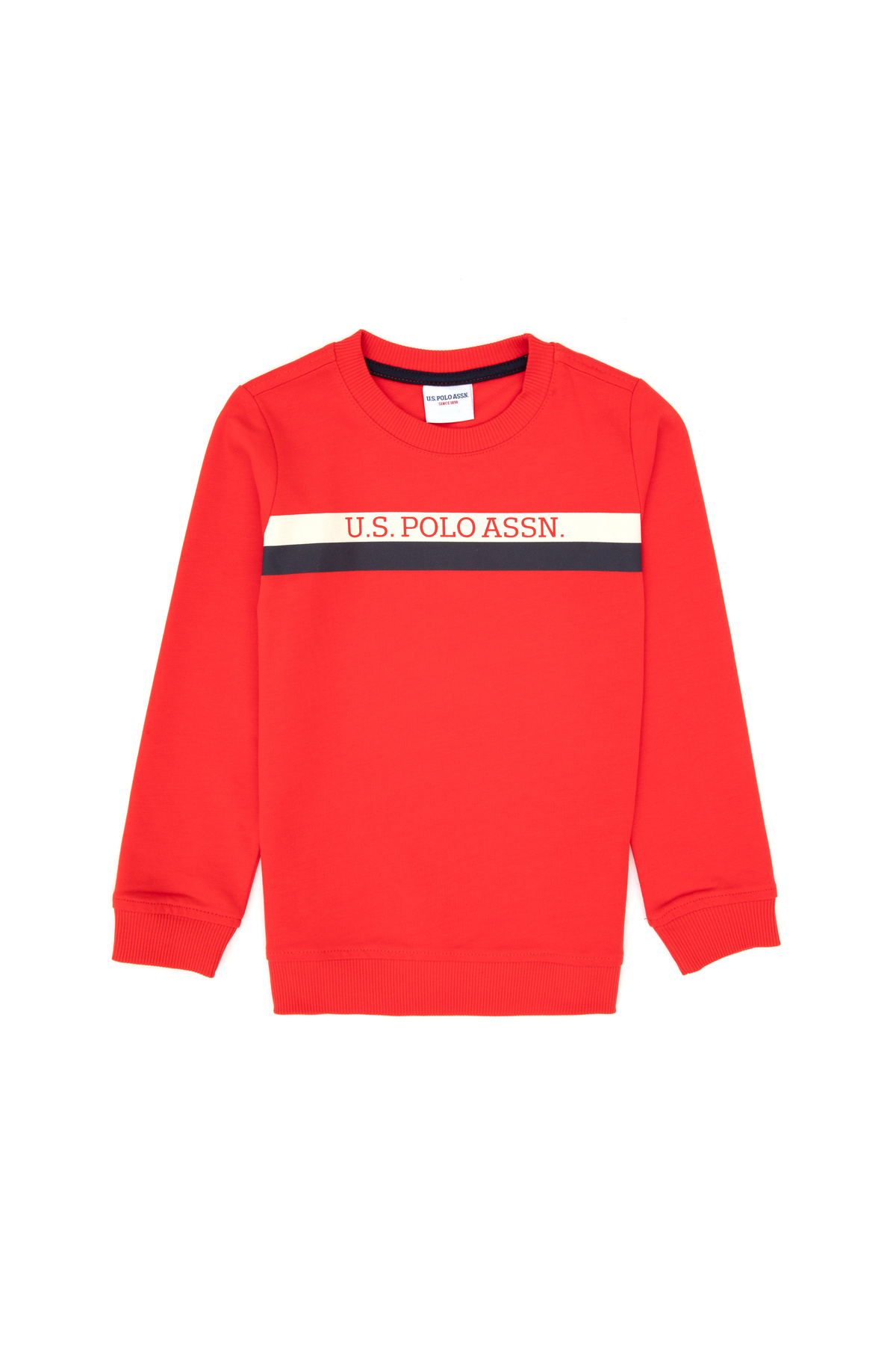 یو اس پولو سویشرت یقه گرد پسرانه قرمز ساده 50313994-VR030 یو اس پولو سویشرت یقه گرد پسرانه قرمز ساده 50313994-VR030