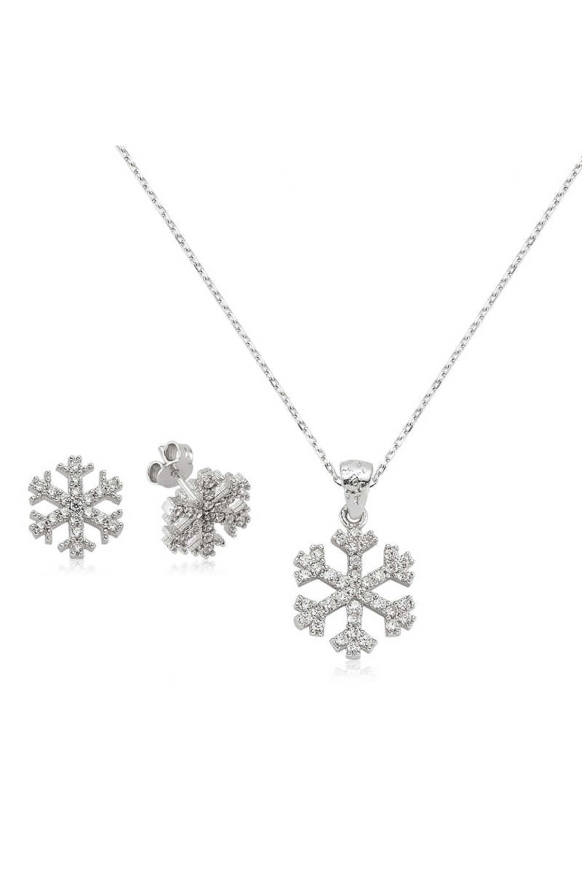BlackCraft 925 Ayar Gümüş Kar Tanesi Set (BC-5BD310)