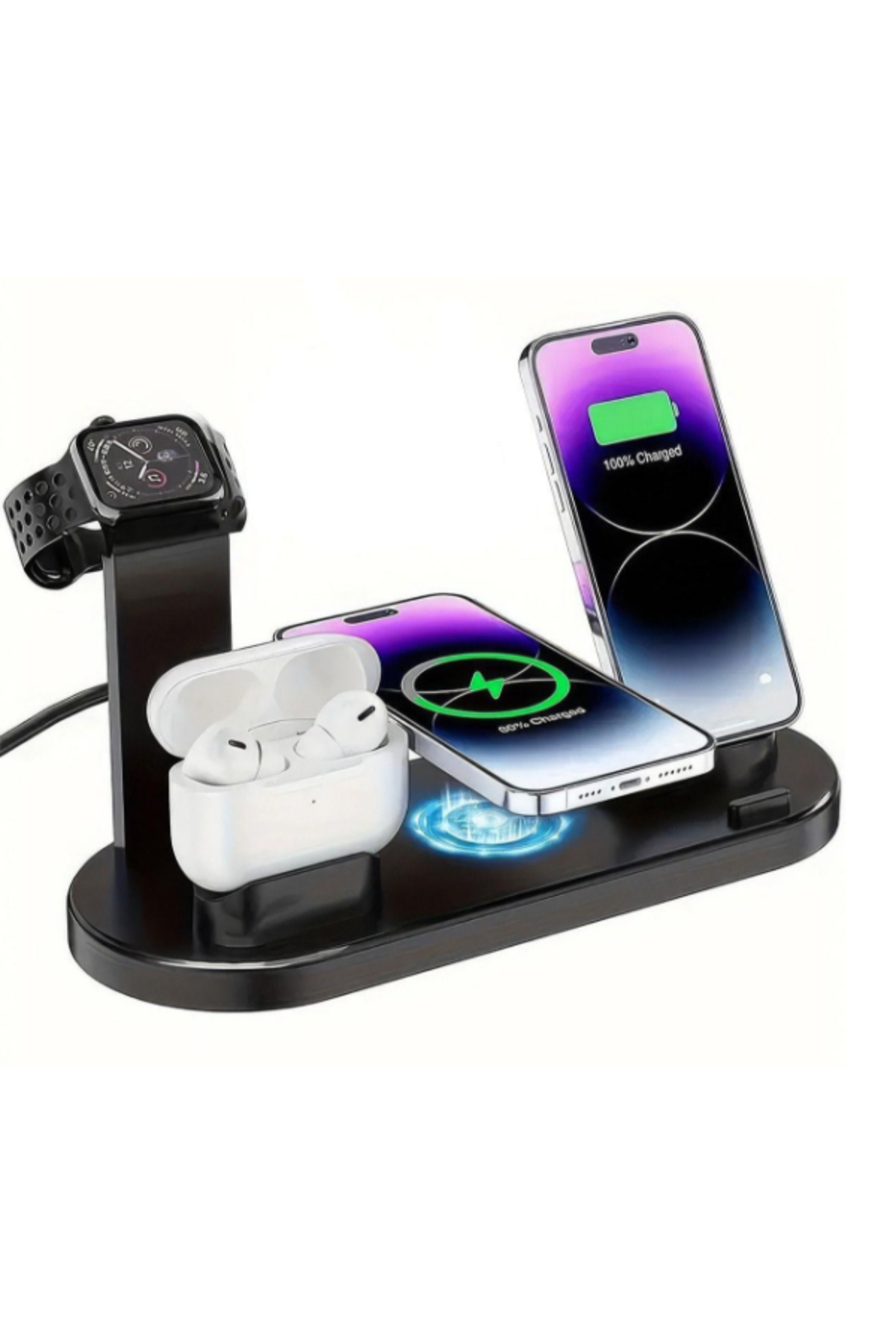 Lacerta Çok İşlevli Şarj İstasyonu Siyah Renk