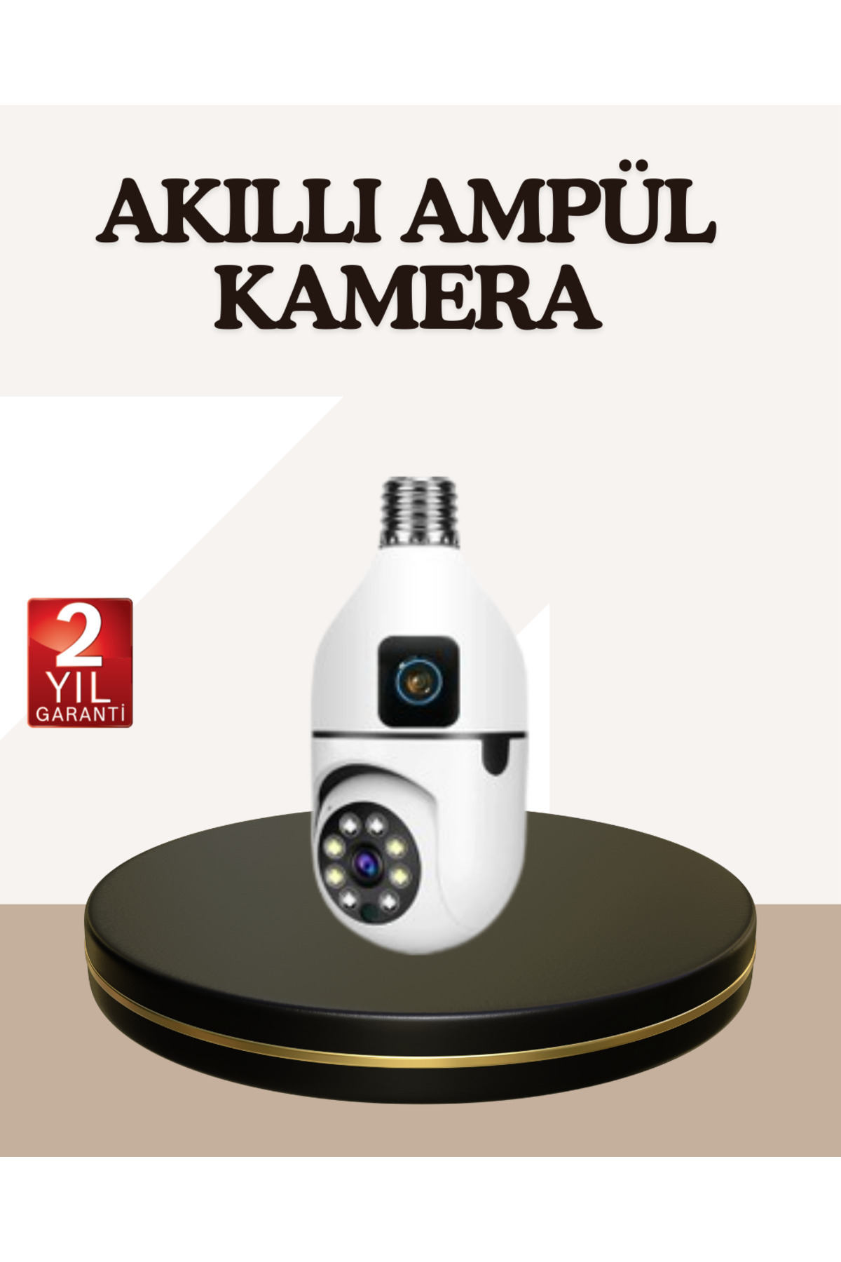 365Dükkan İki Yönlü Sesli WiFi Kamera – Ampul Tipi Ev ve Ofis Güvenlik Kamerası