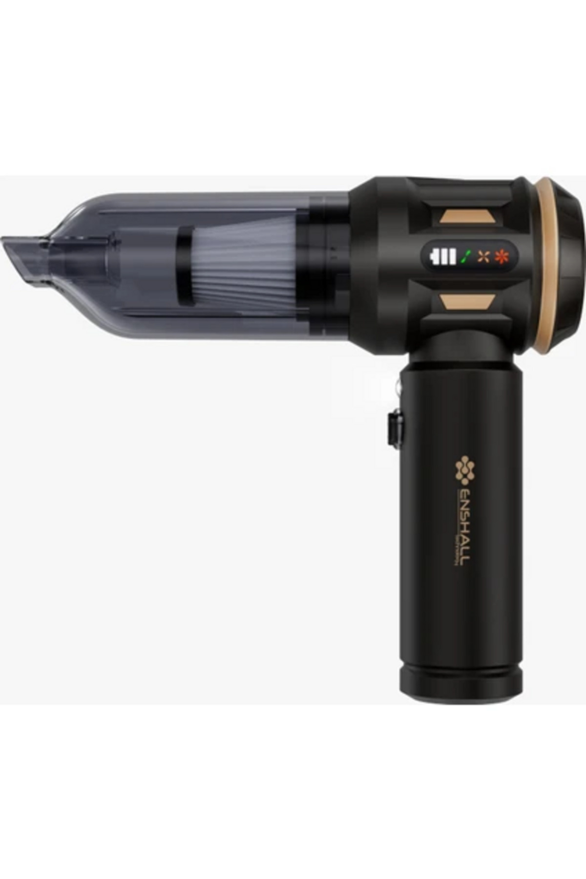 TEKNOCEP Enshal Yeni Ultra Güçlü Pro Göstergeli 17.000PA Çantalı Araç Içi Şarjlı Süpürge