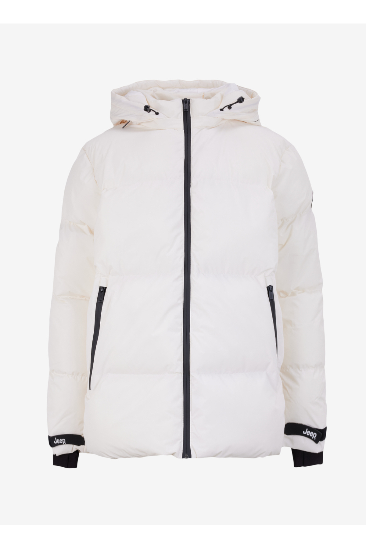 جیپ کت مردانه سفید طرح استاندارد J4WM-MNT7279