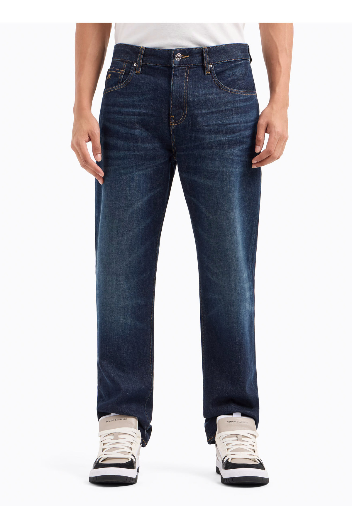 آرمانی اکسچنج شلوار جین مردانه اسلیم فیت سرمه‌ای 6DZJ13 Z1ZQZ 1500