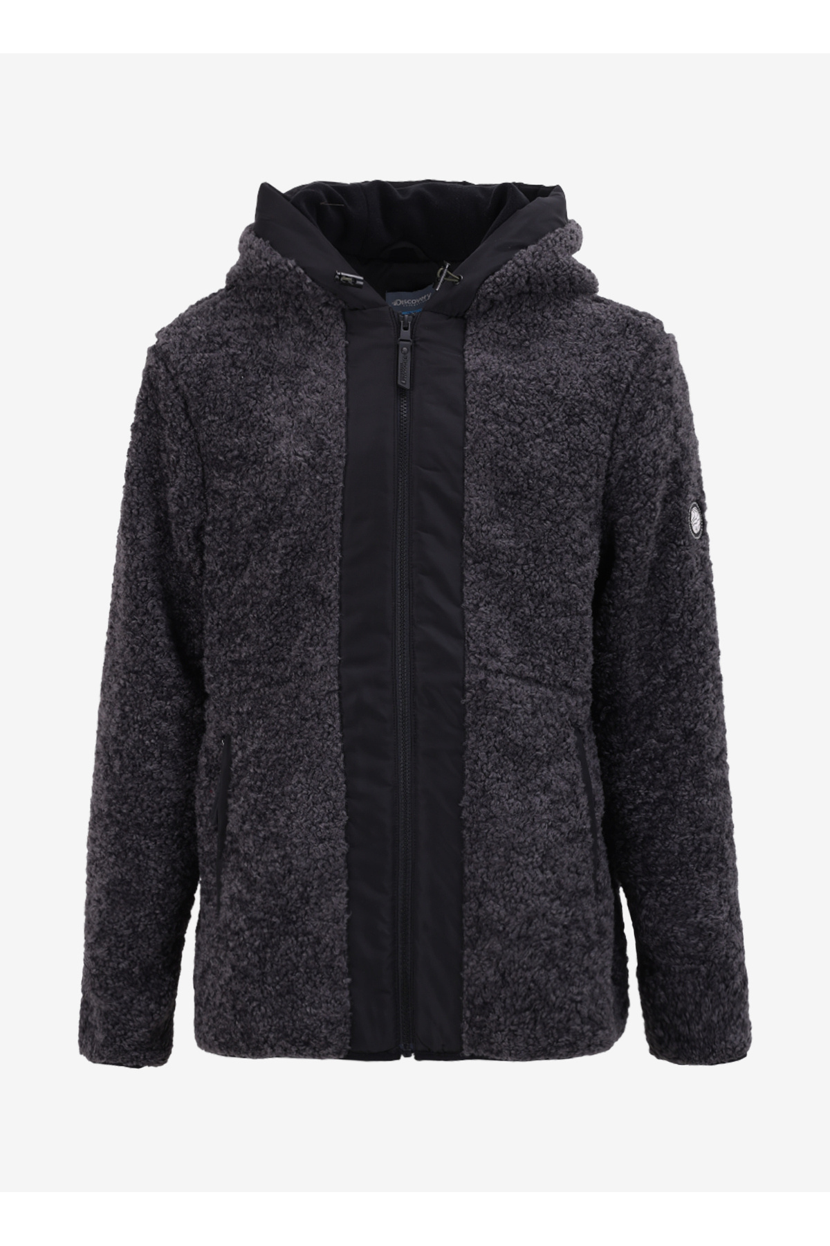 دیسکاوری اکسپدیشن سویشرت مردانه دودی، یقه کلاه‌دار، مناسب برای راحتی و تناسب اندام، مدل D4WM-SWT3211