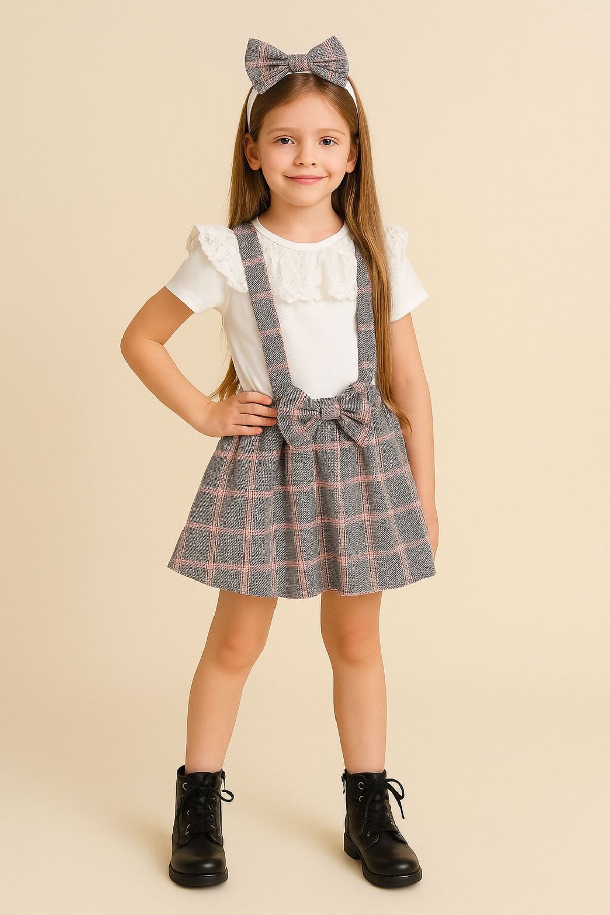 KOKOŞ BEBEK Kız Çocuk Dokuma Slopet 3’lü Takım - 2/10 Yaş fotoğrafı 4 (önizleme)