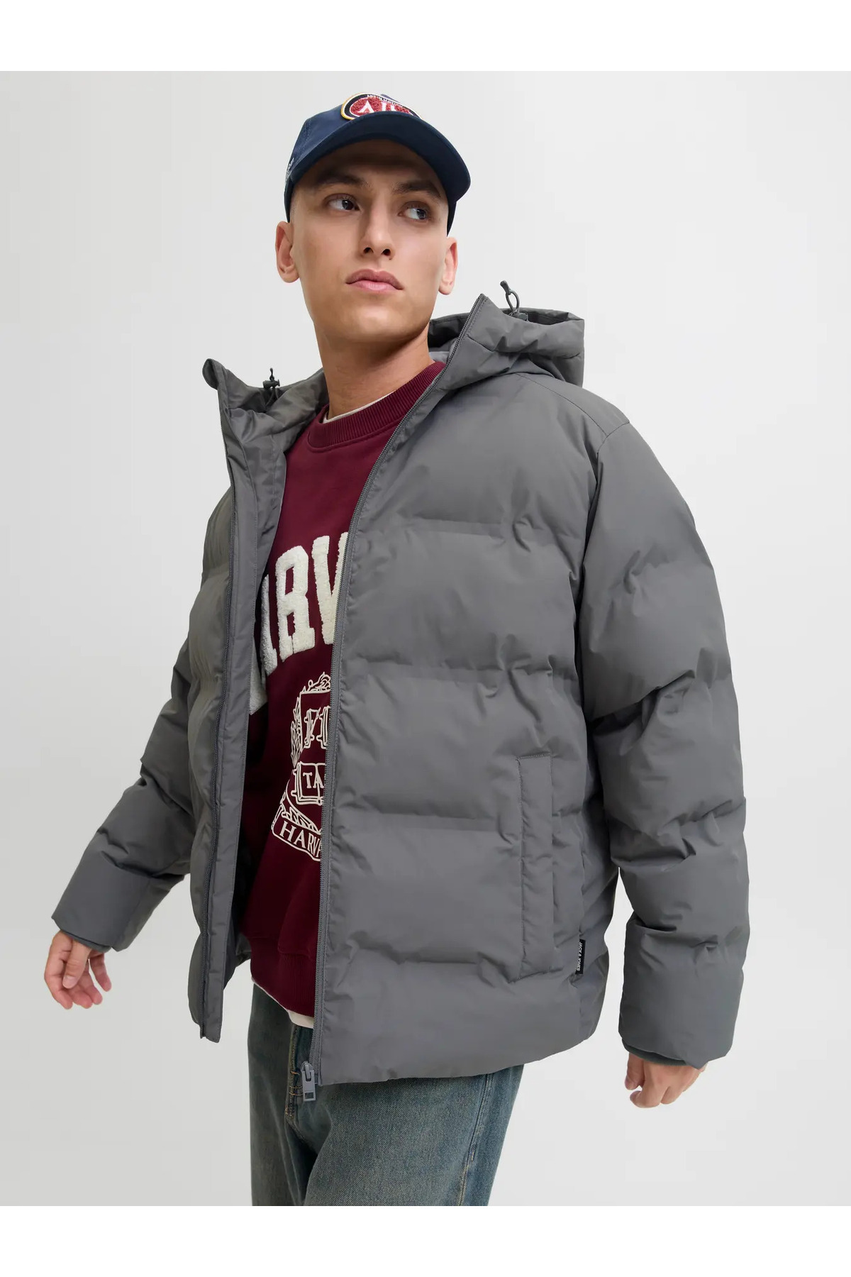 جک اند جونز کاپشن بادگیر JJESOHO Puffer HOOD SN کد 12278749