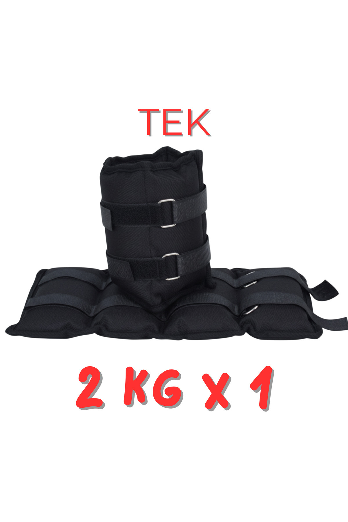 Om 2Kg 1Adet Siyah El ve Ayak Bilek Ağırlığı Fizik Tedavi Rehabilitasyon Egzersiz Kum Ağırlık