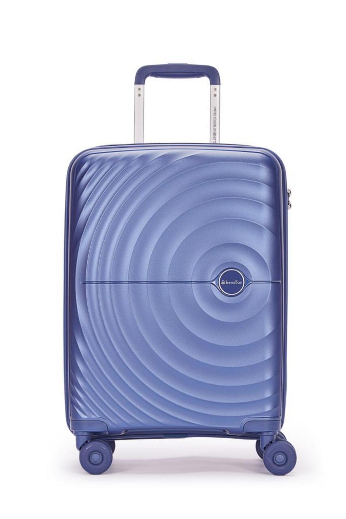 بنتون چمدان چرخدار آبی رنگ مدل کابین 14BNT8002-03-M