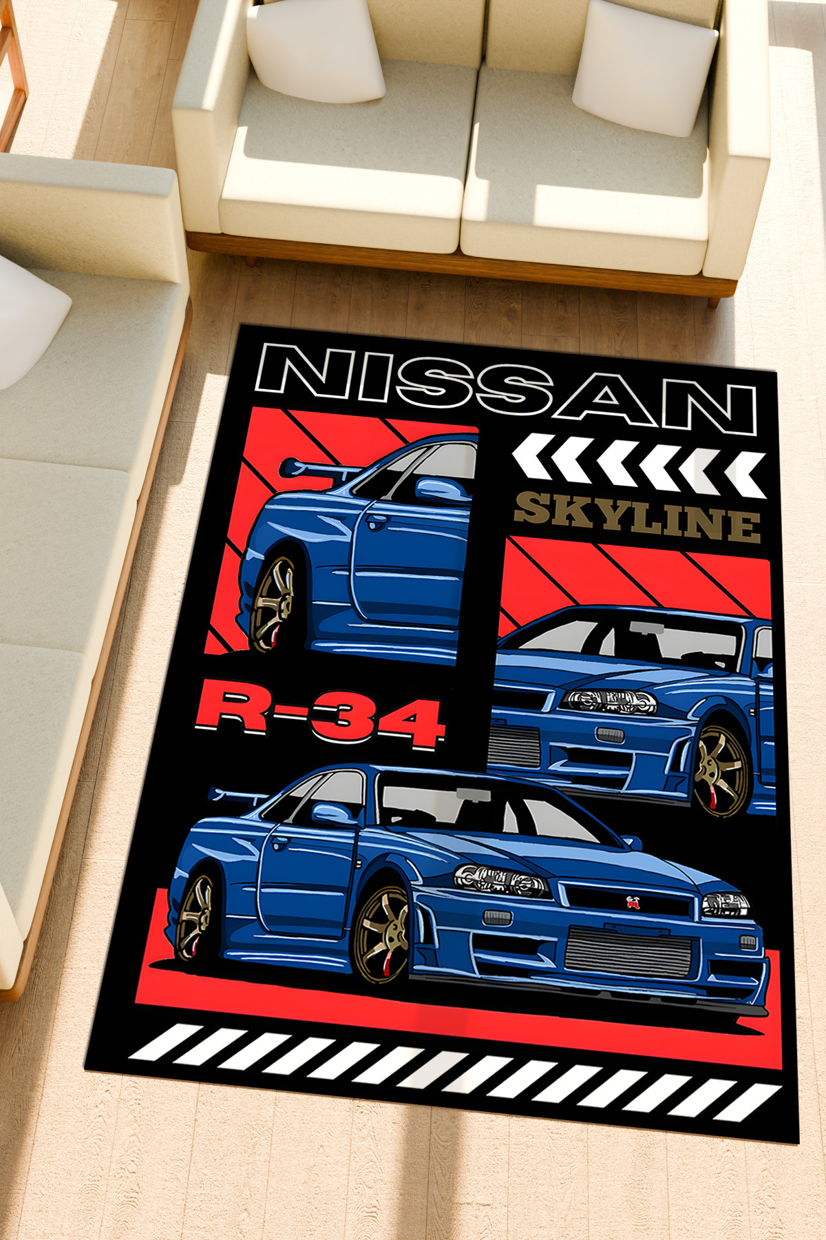 FG Store Nissan Skyline GT-R R34 Dijital Baskılı Makinede