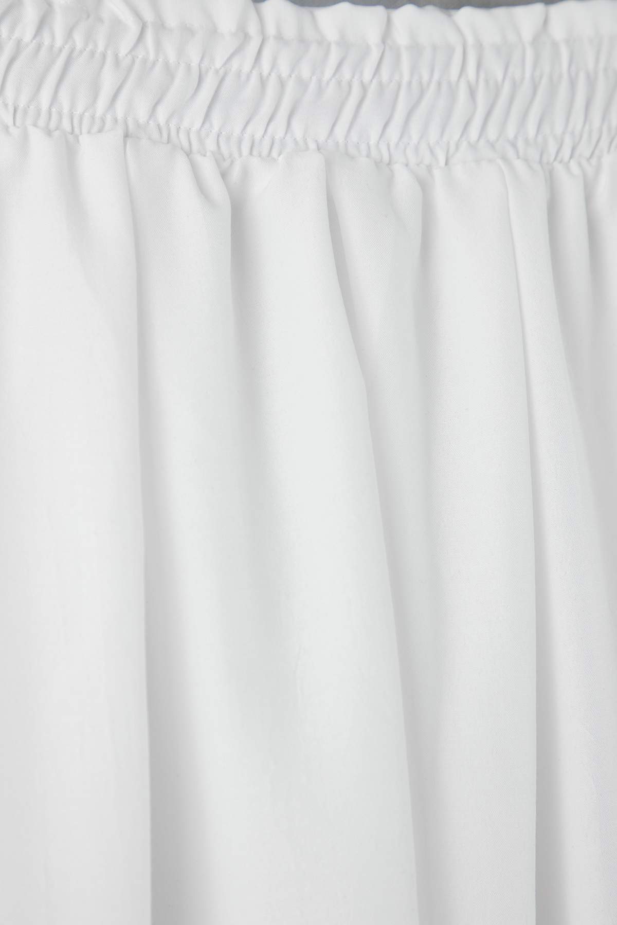 Trendyolmilla  Beyaz Maxi Beli Lastkli Dokuma Büyük Beden Etek TBBSS25AZ00031 - Görsel 7