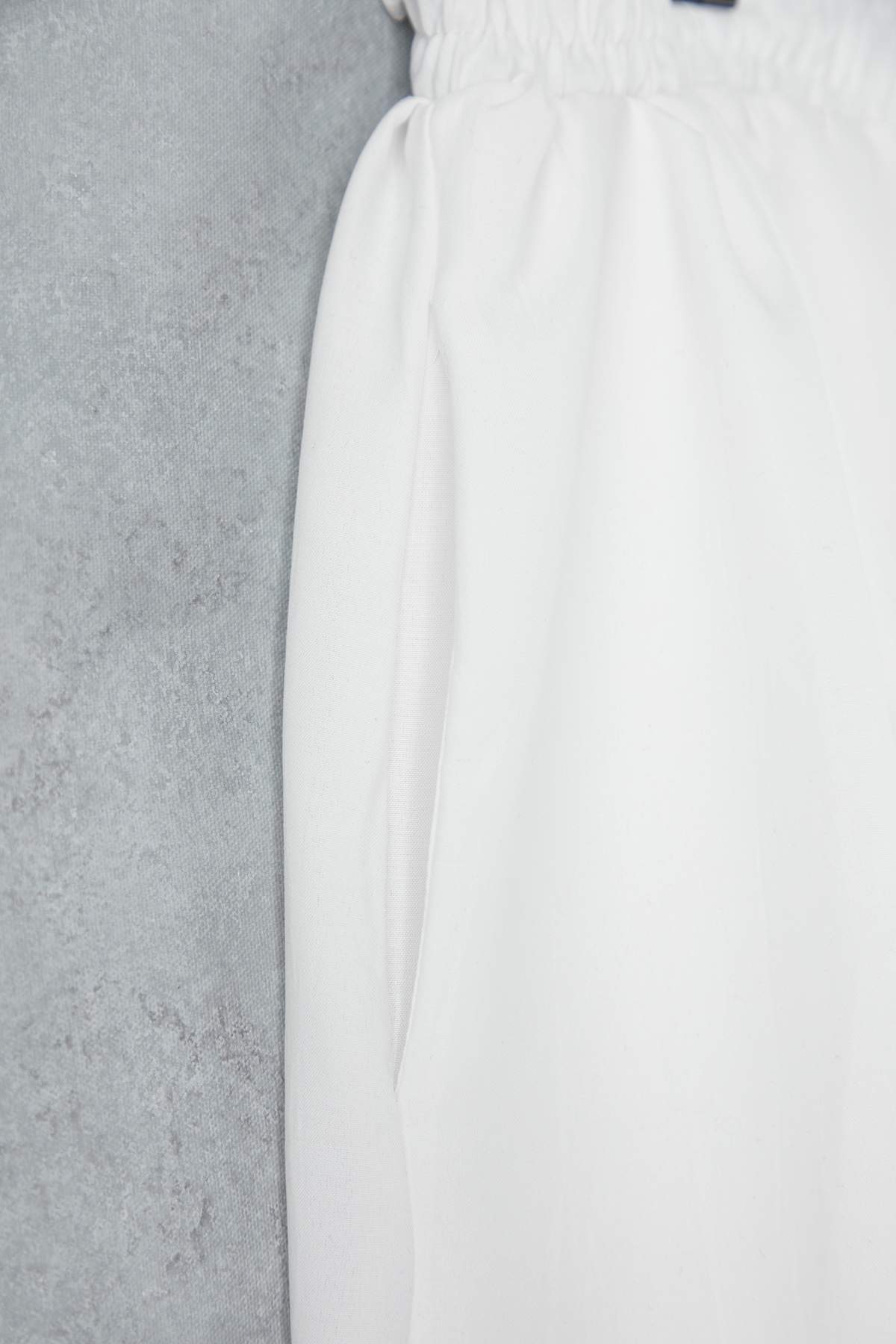 Trendyolmilla  Beyaz Maxi Beli Lastkli Dokuma Büyük Beden Etek TBBSS25AZ00031 - Görsel 6