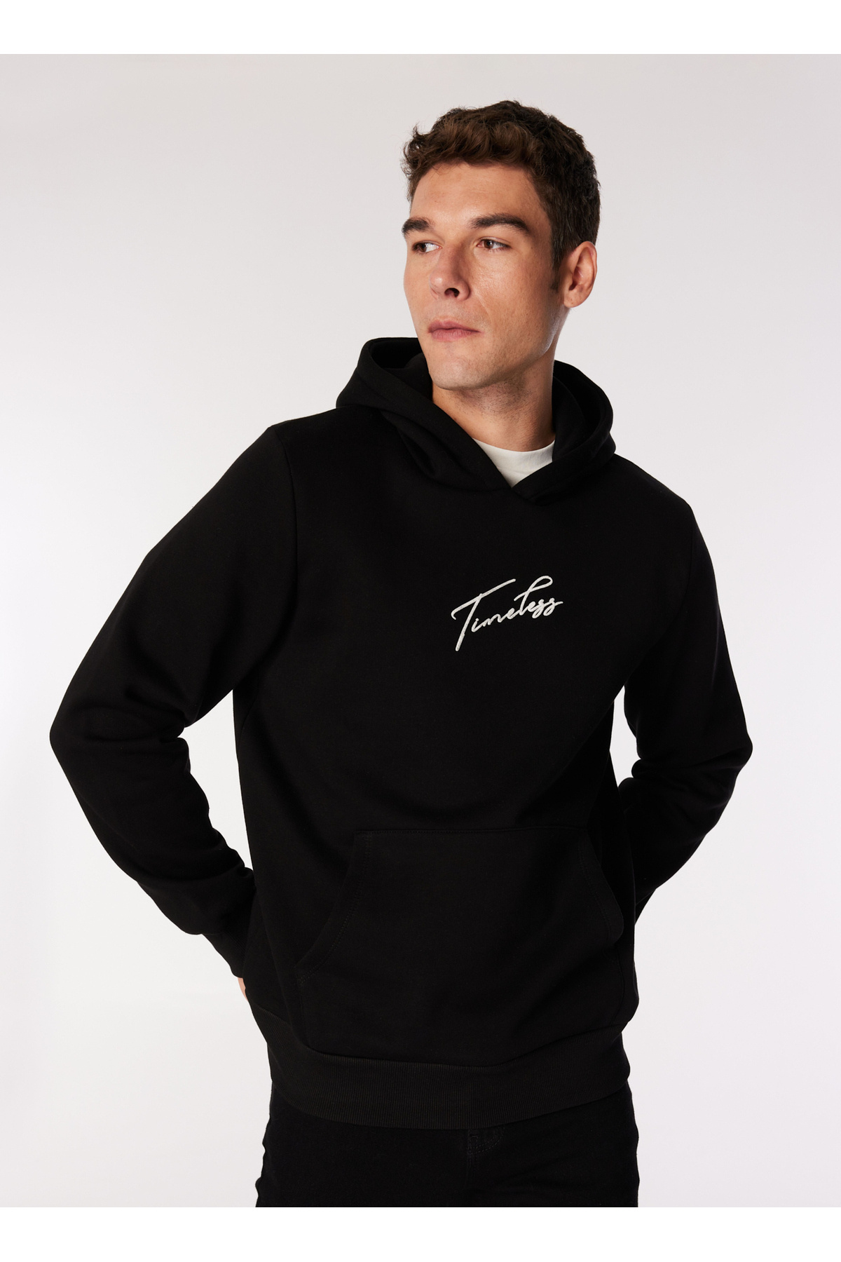 لی کوپر سویشرت مردانه کلاه‌دار مشکی ۲۵۱ LCM 241038 TIME BLACK