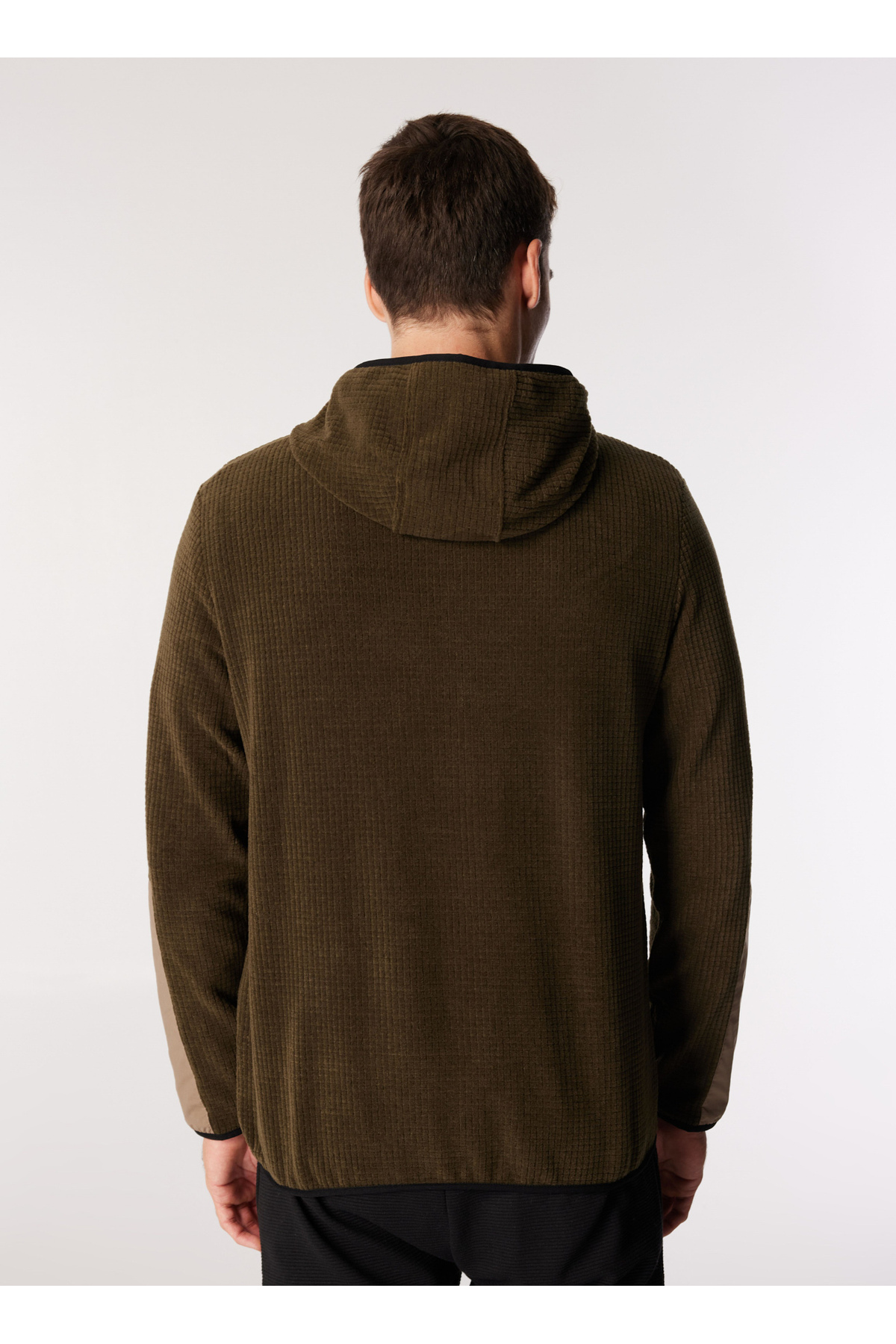 Discovery Expedition Haki Erkek Kapüşon Yaka Relaxed Fit Jakarlı Sweatshirt D4WM-SWT3265 görsel 5