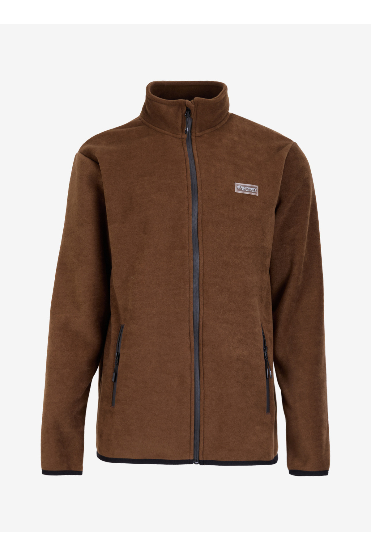 دیسکاوری اکسپدیشن سویشرت مردانه قهوه‌ای ساده از جنس پشم پلار مدل D4WM-SWT3994
