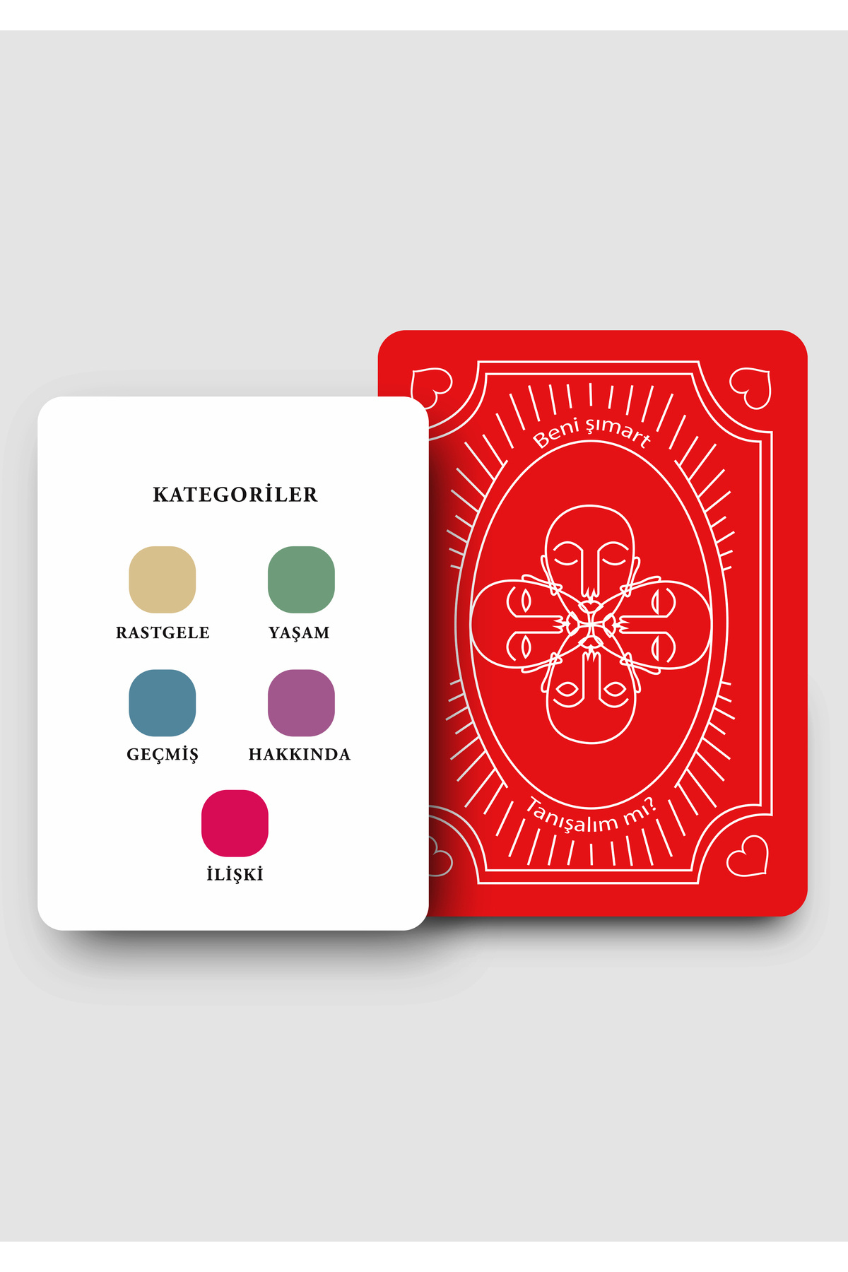 TheBillstore Tanışalım Mı? | 125 Soru | Çiftler İçin Romantik İlişki Soru Kartları | Konuşma Kartları