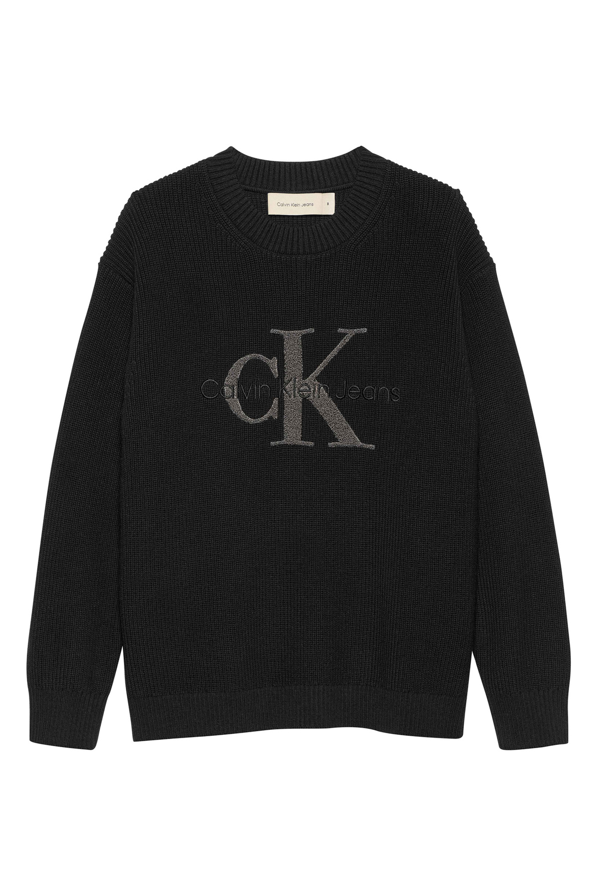 Calvin Klein Bisiklet Yaka Regular Fit Baskılı Siyah Erkek Çocuk