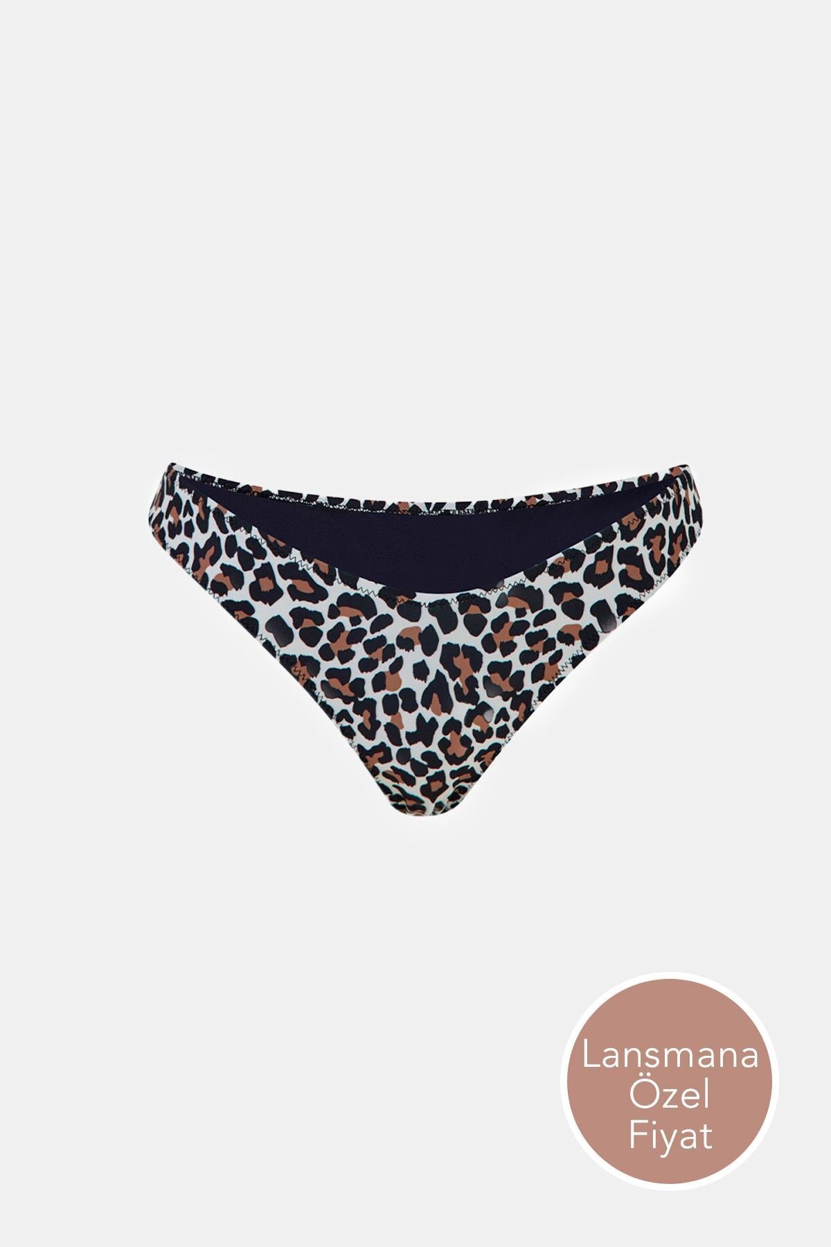 Amarelle Capetown Leopar Desenli Orta Belli Bikini Alt
