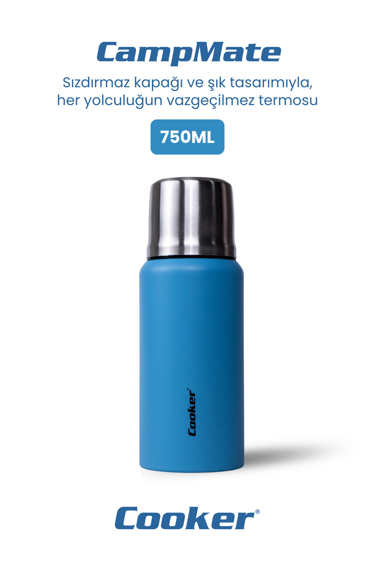 CampMate 750 ml Stainless Steel Thermos Blue CKR2106