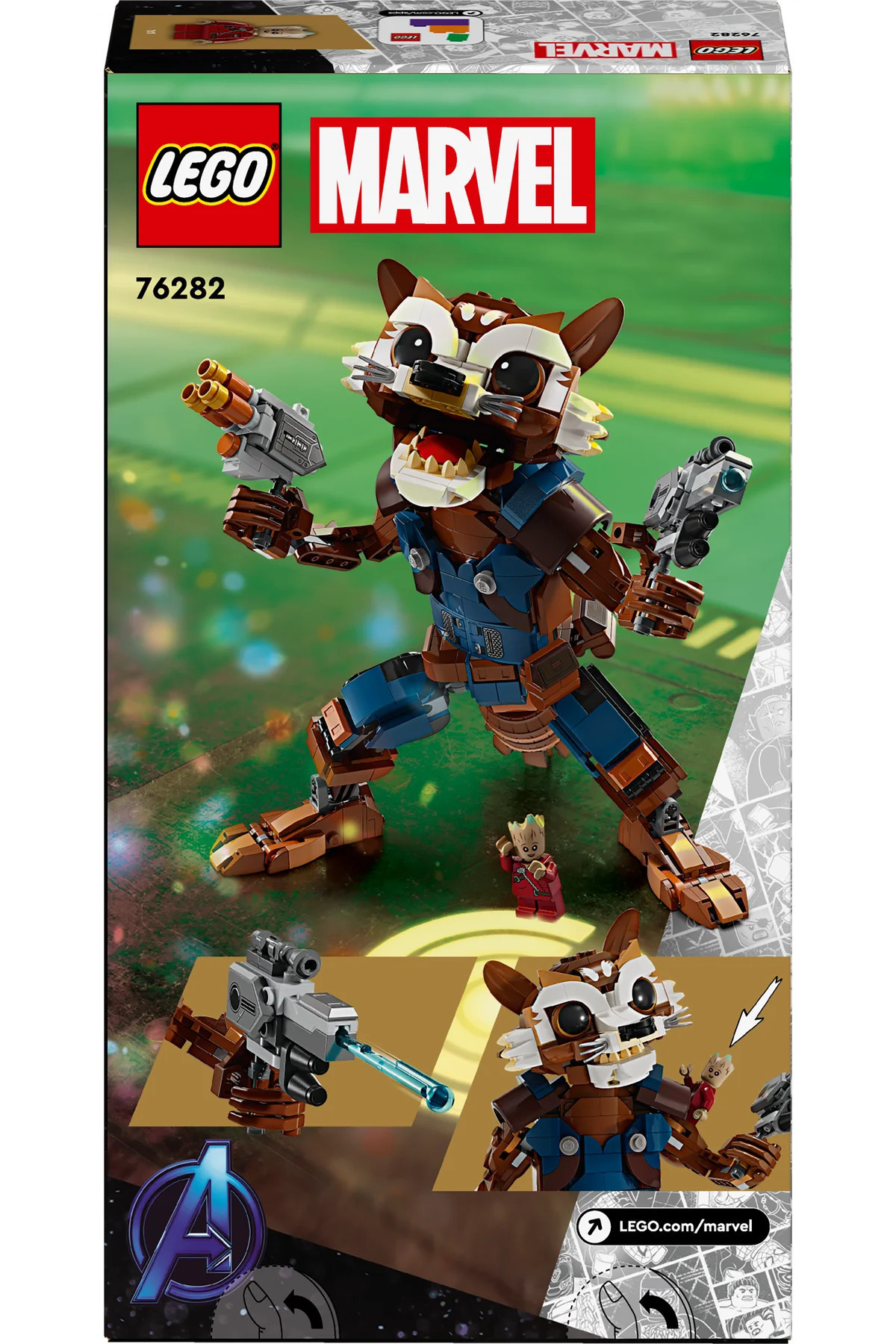 ® ǀ مارول راکت و بیبی گروت ۷۶۲۸۲ – ست ساختنی خلاقانه برای کودکان ۱۰ سال به بالا (۵۶۶ قطعه)