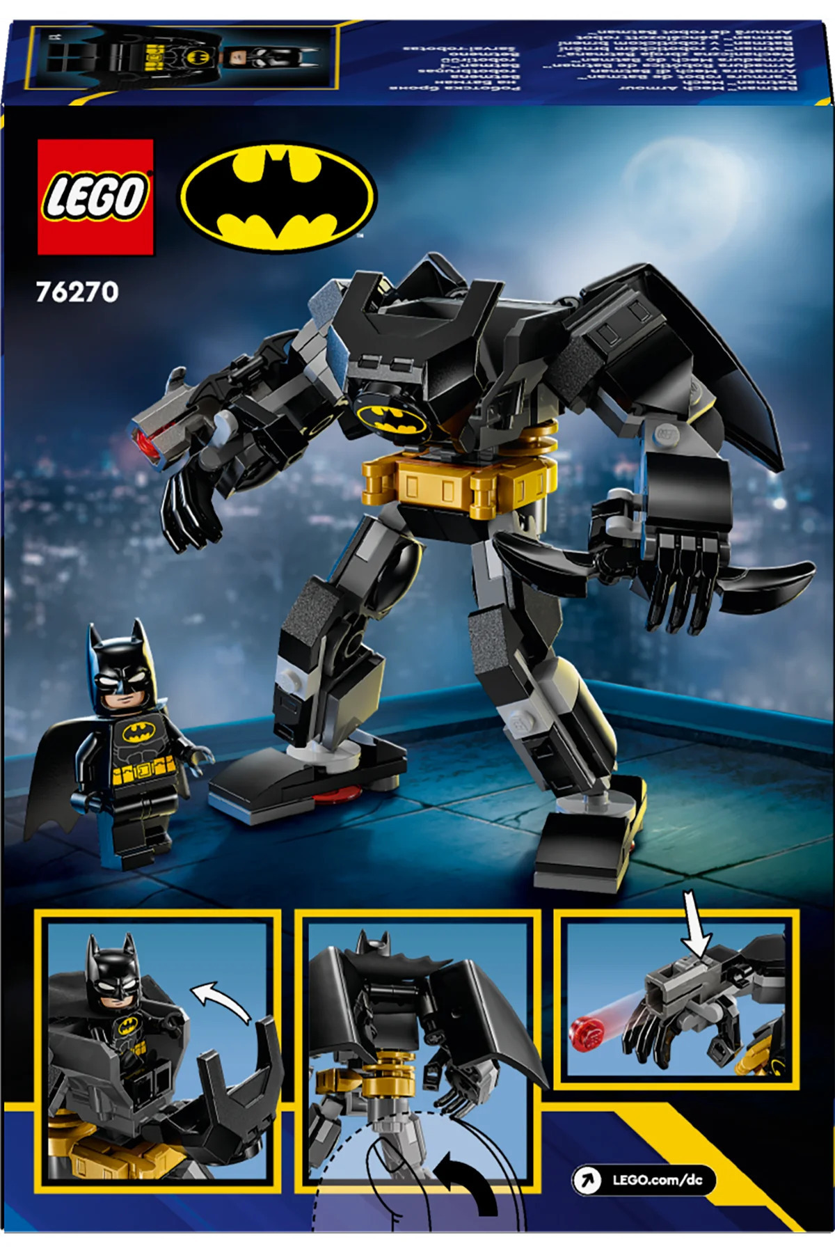LEGO ® DC Batman™: Batman Robot Zırhı 76270 – 6+ Aksiyon Figürü Yapım Seti (140P) fotoğrafı 4 (önizleme)